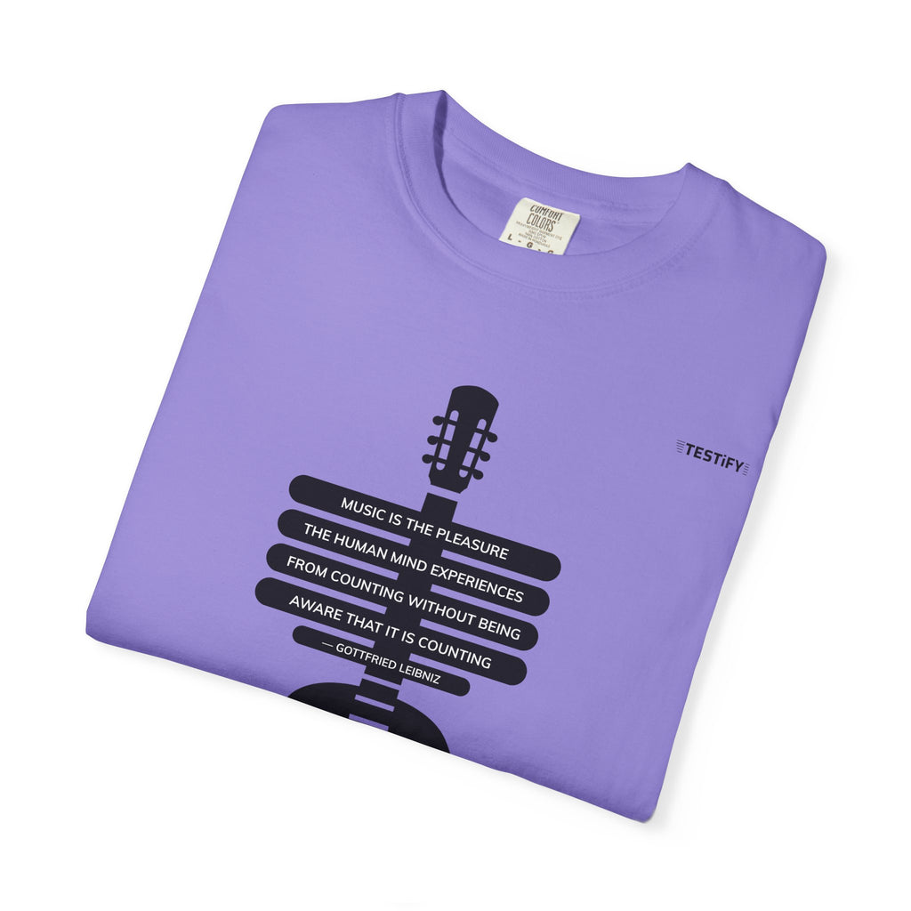 Acoustic Guitar Quote T-Shirt — "Music is the Pleasure" Graphic Tee