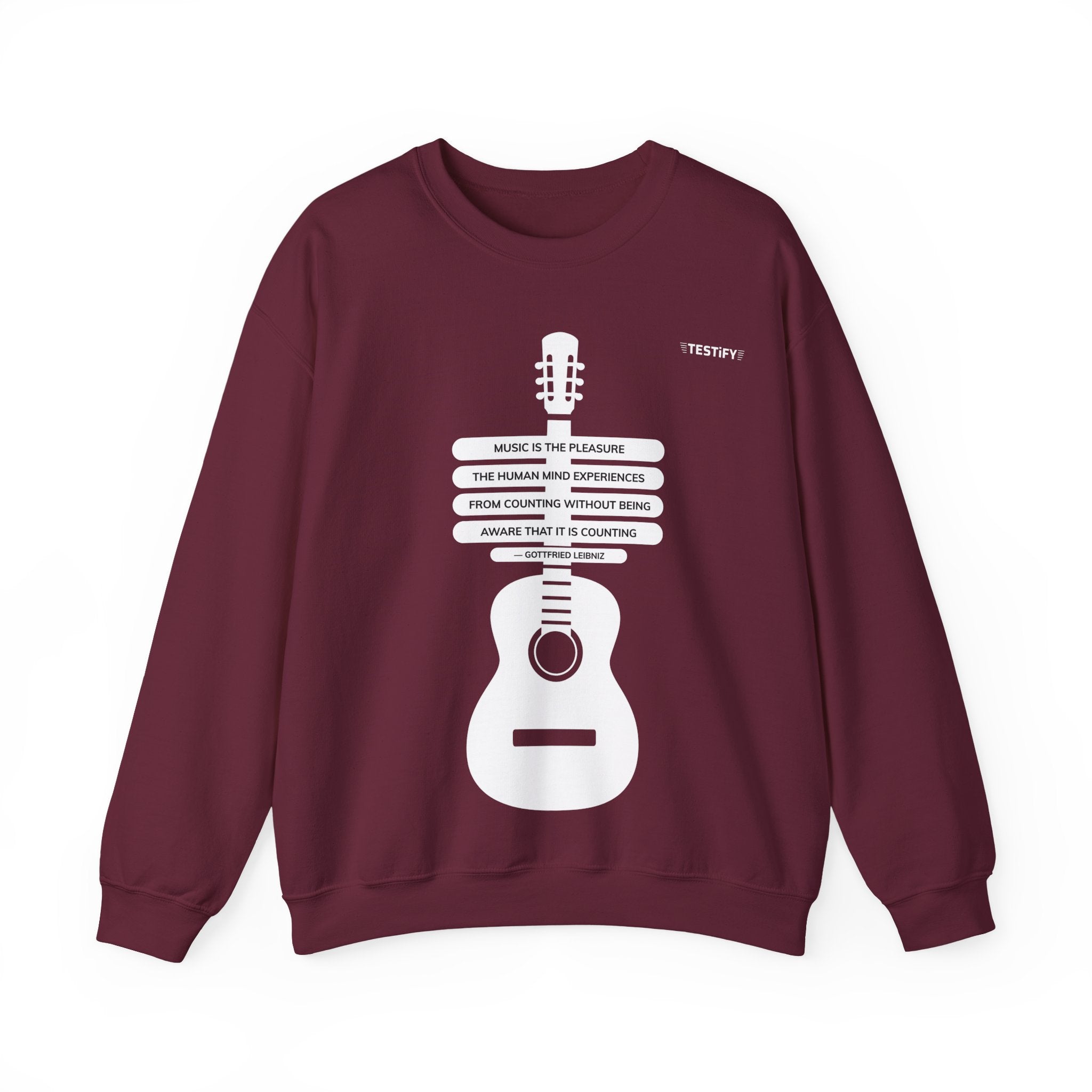 Guitar Road Sign Sweatshirt — Acoustic Music Traveler Crewneck