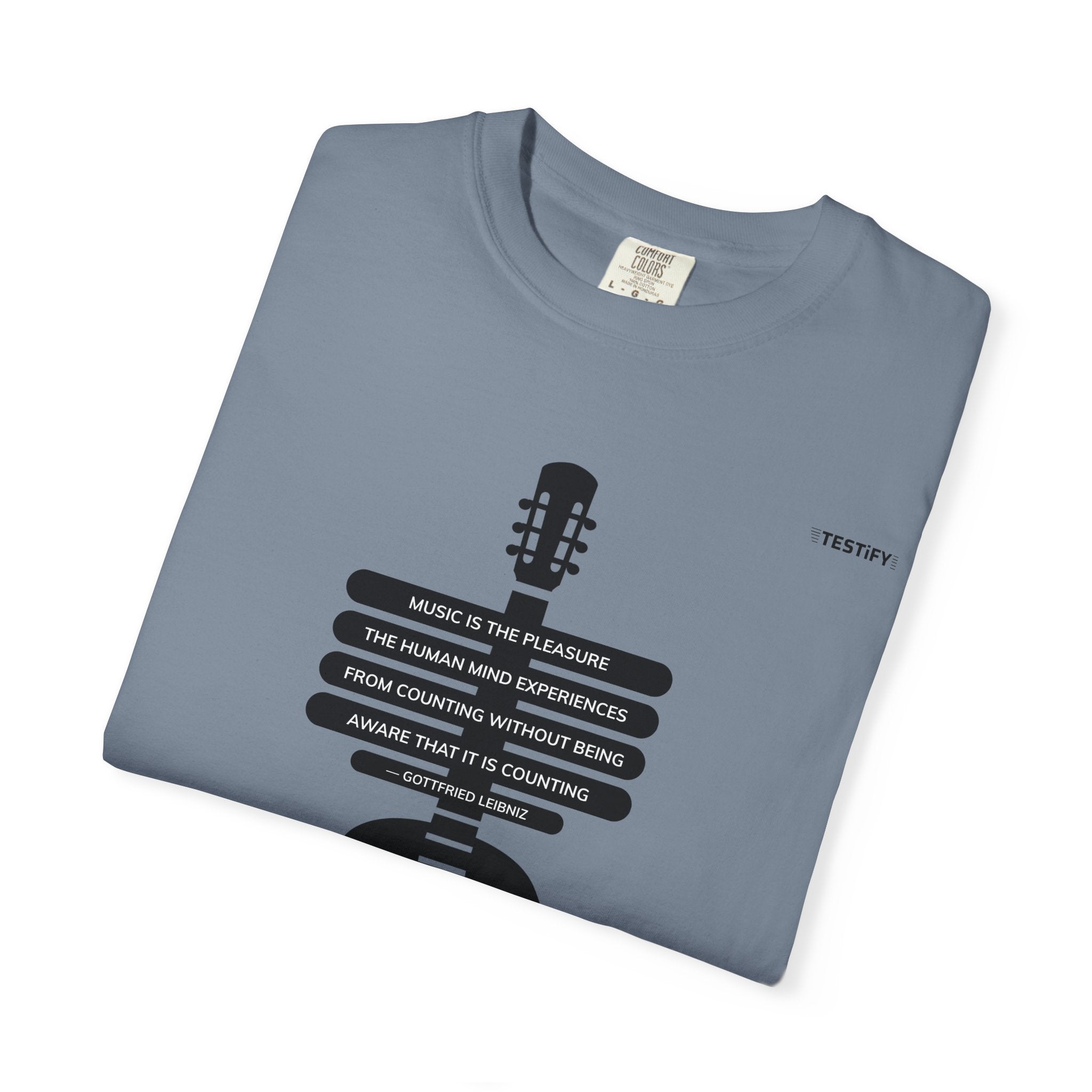 Acoustic Guitar Quote T-Shirt — "Music is the Pleasure" Graphic Tee