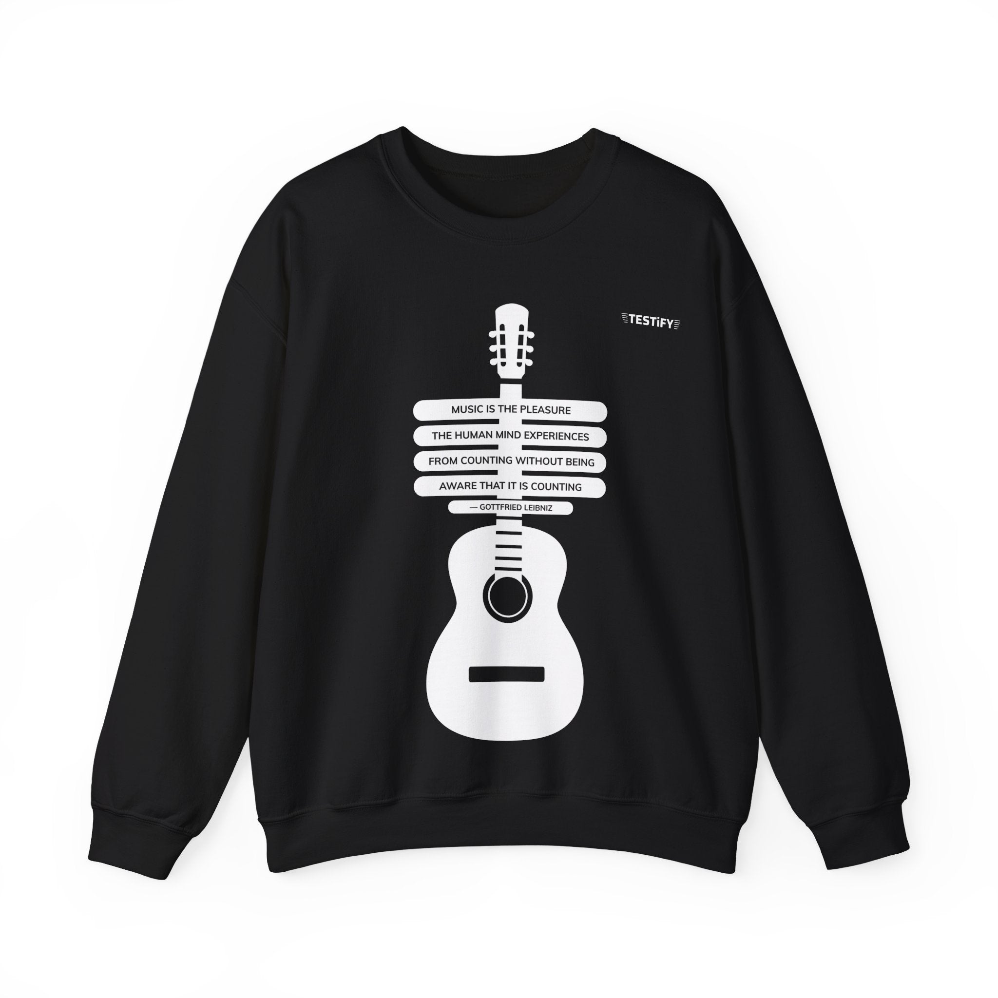 Guitar Road Sign Sweatshirt — Acoustic Music Traveler Crewneck