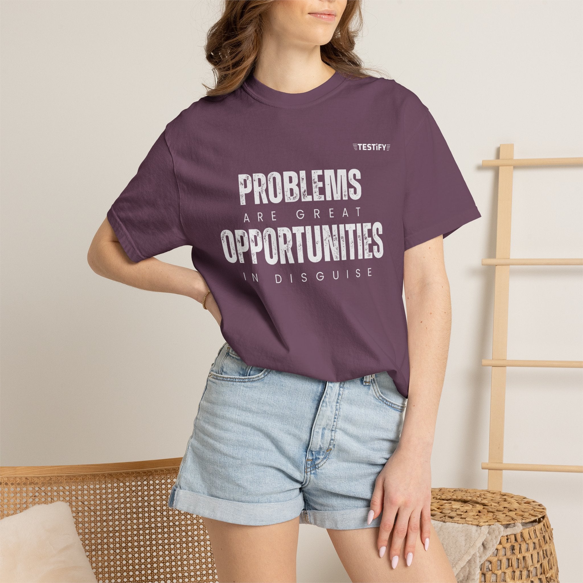 Problems Are Great Opportunities T-Shirt — Inspirational Quote Graphic Tee