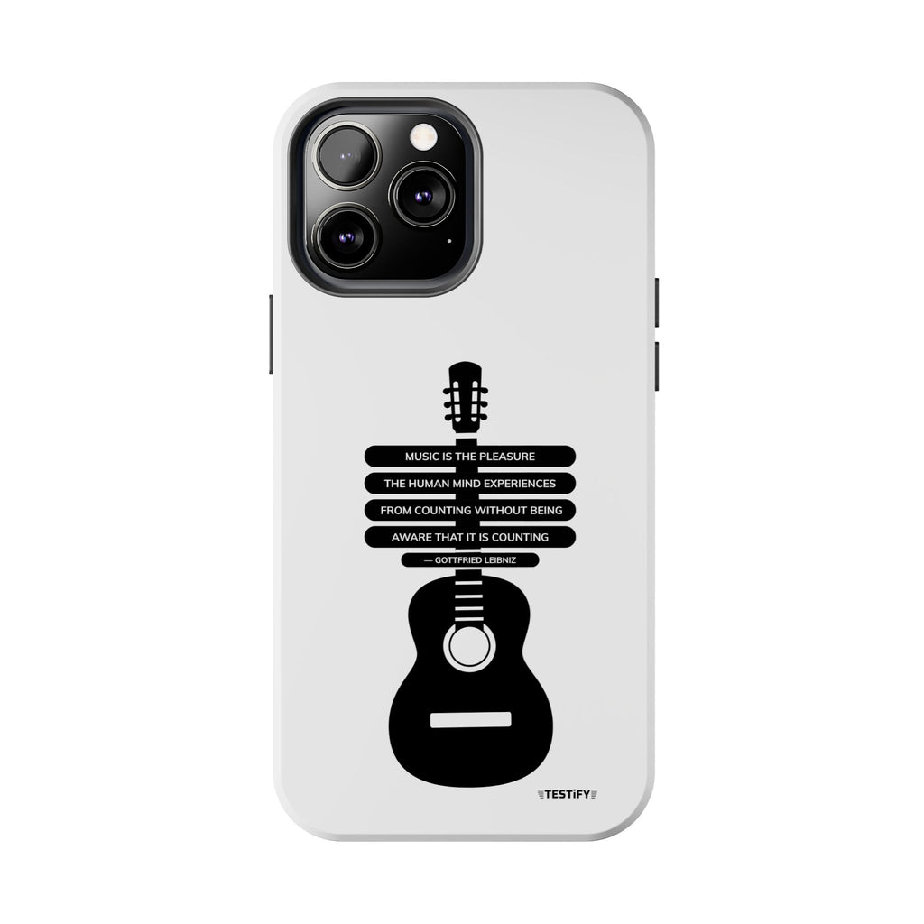 Guitar Quote Tough Phone Case — "Music is the Pleasure" Acoustic Design