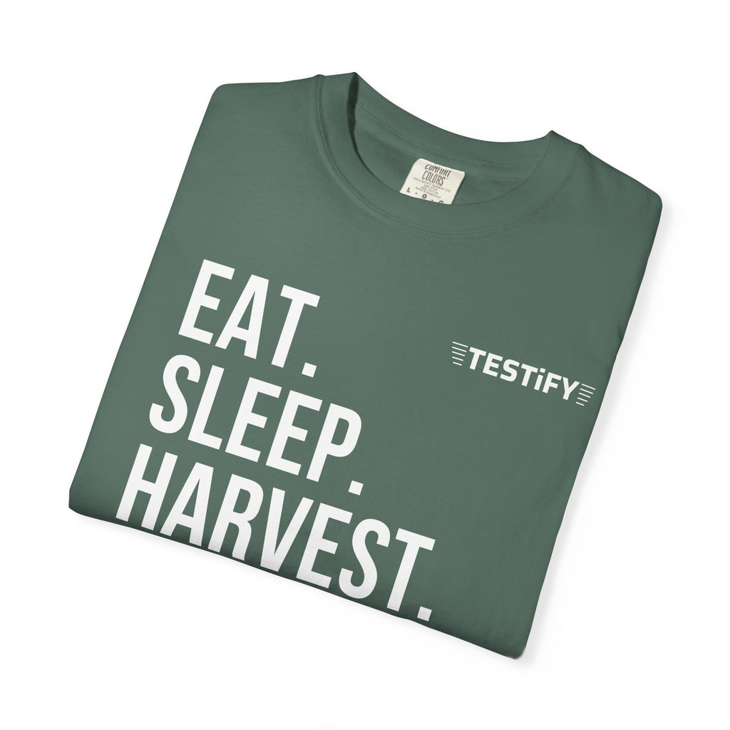 Harvest Mission T-Shirt — "Eat. Sleep. Harvest. Repeat." Christian Faith Tee