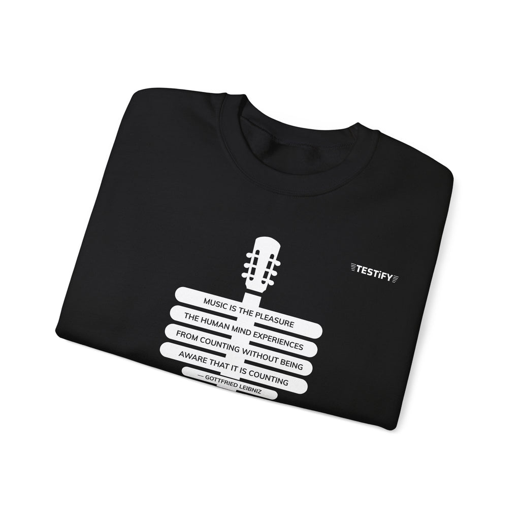 Guitar Road Sign Sweatshirt — Acoustic Music Traveler Crewneck