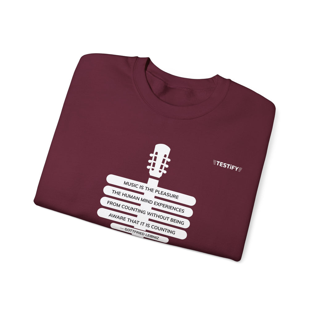 Guitar Road Sign Sweatshirt — Acoustic Music Traveler Crewneck