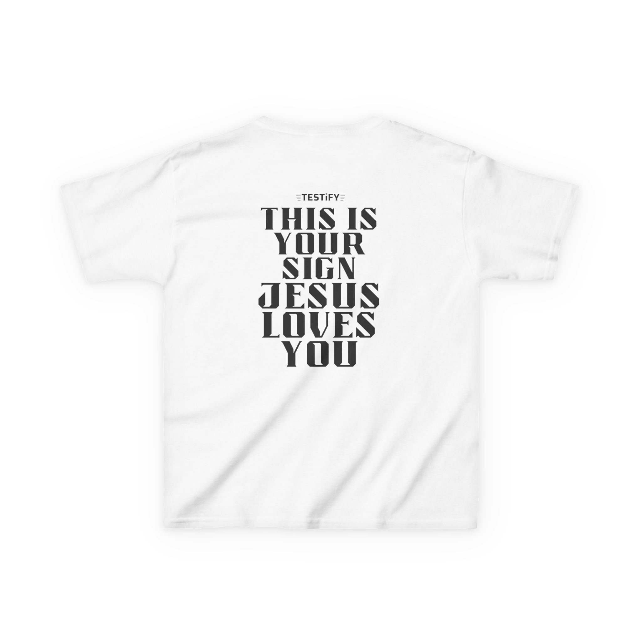 Kids T-Shirt — "This Is Your Sign: Jesus Loves You" Faith Graphic Tee