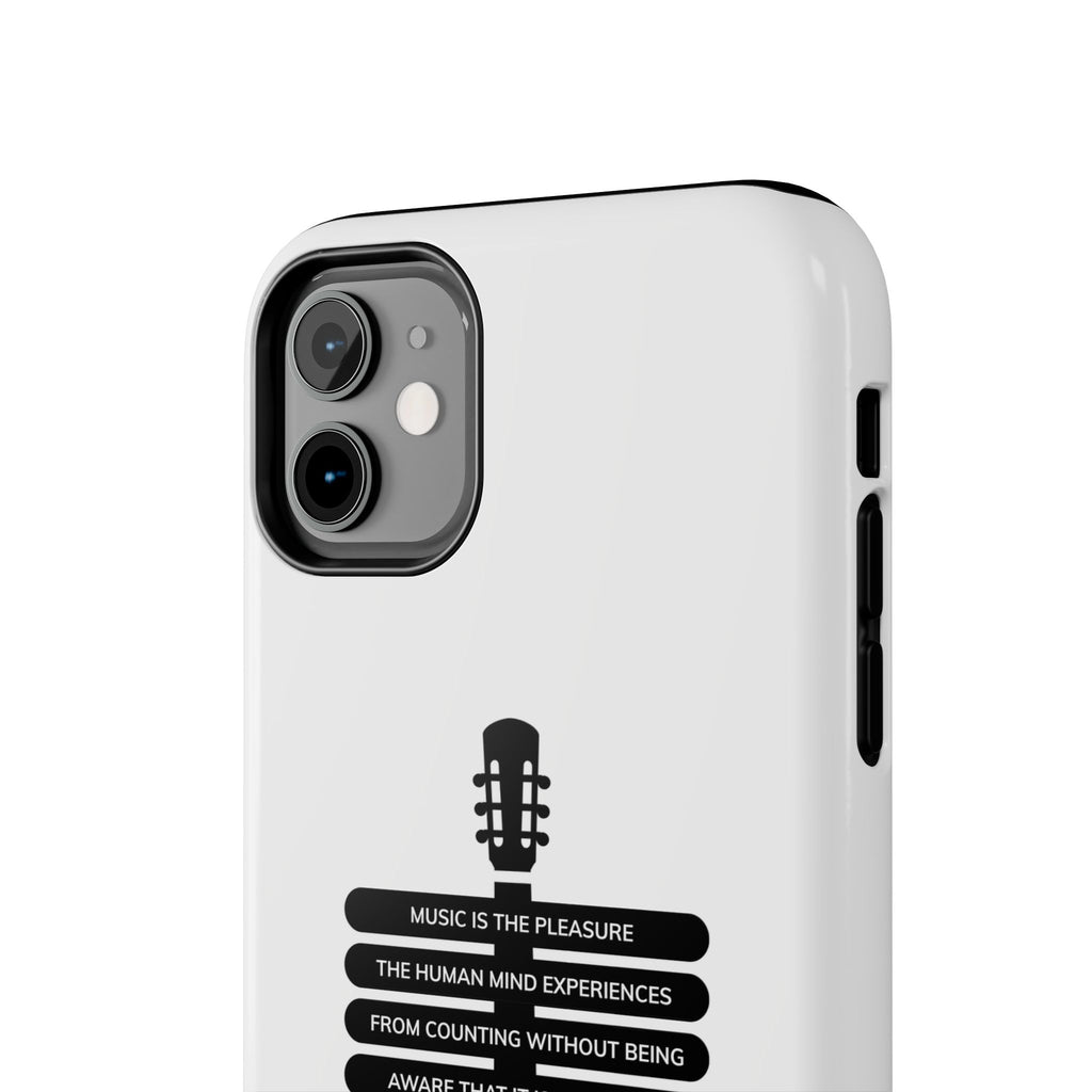 Guitar Quote Tough Phone Case — "Music is the Pleasure" Acoustic Design