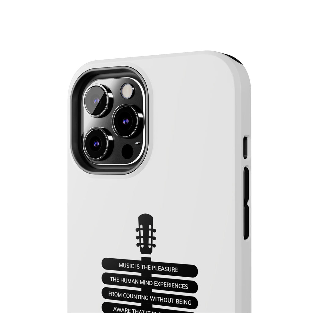 Guitar Quote Tough Phone Case — "Music is the Pleasure" Acoustic Design