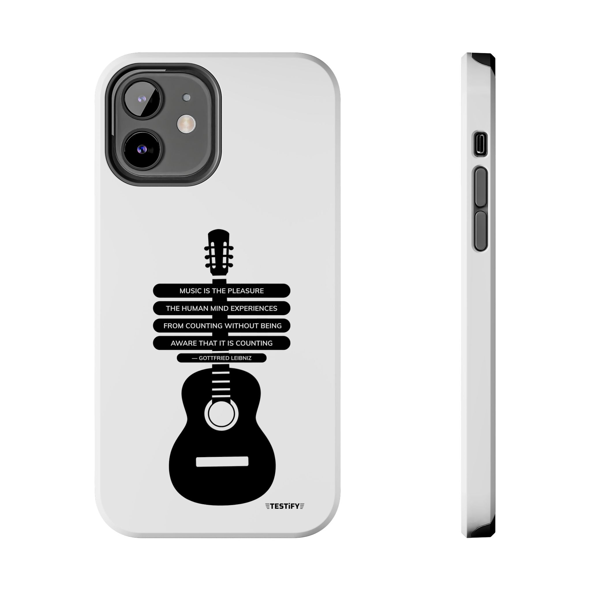 Guitar Quote Tough Phone Case — "Music is the Pleasure" Acoustic Design