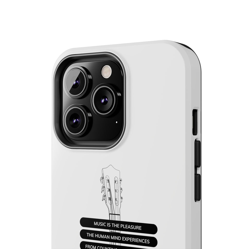 Acoustic Guitar Quote Tough Phone Case — “Music is the Pleasure” Protective Phone Cover