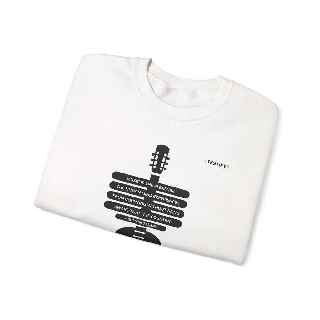 Guitar Skeleton Crewneck Sweatshirt — Modern Acoustic Music Tee
