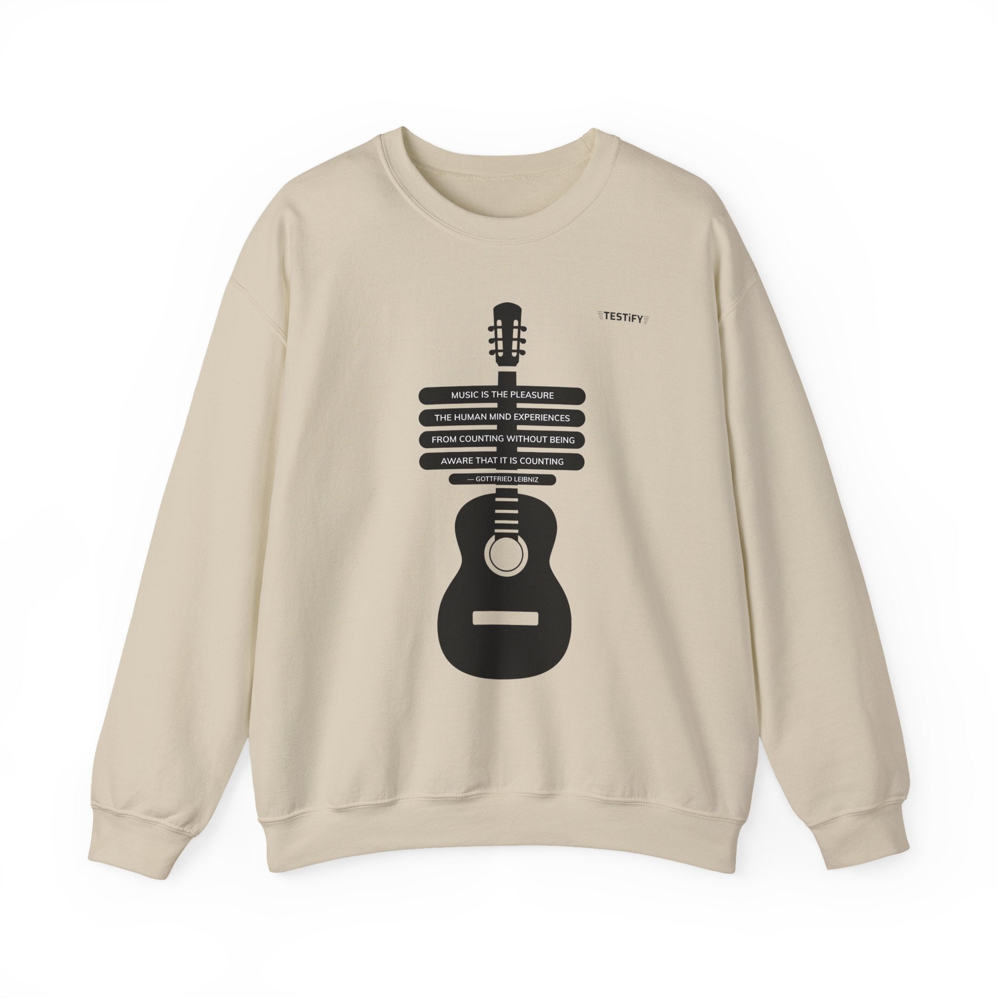 Guitar Skeleton Crewneck Sweatshirt — Modern Acoustic Music Tee