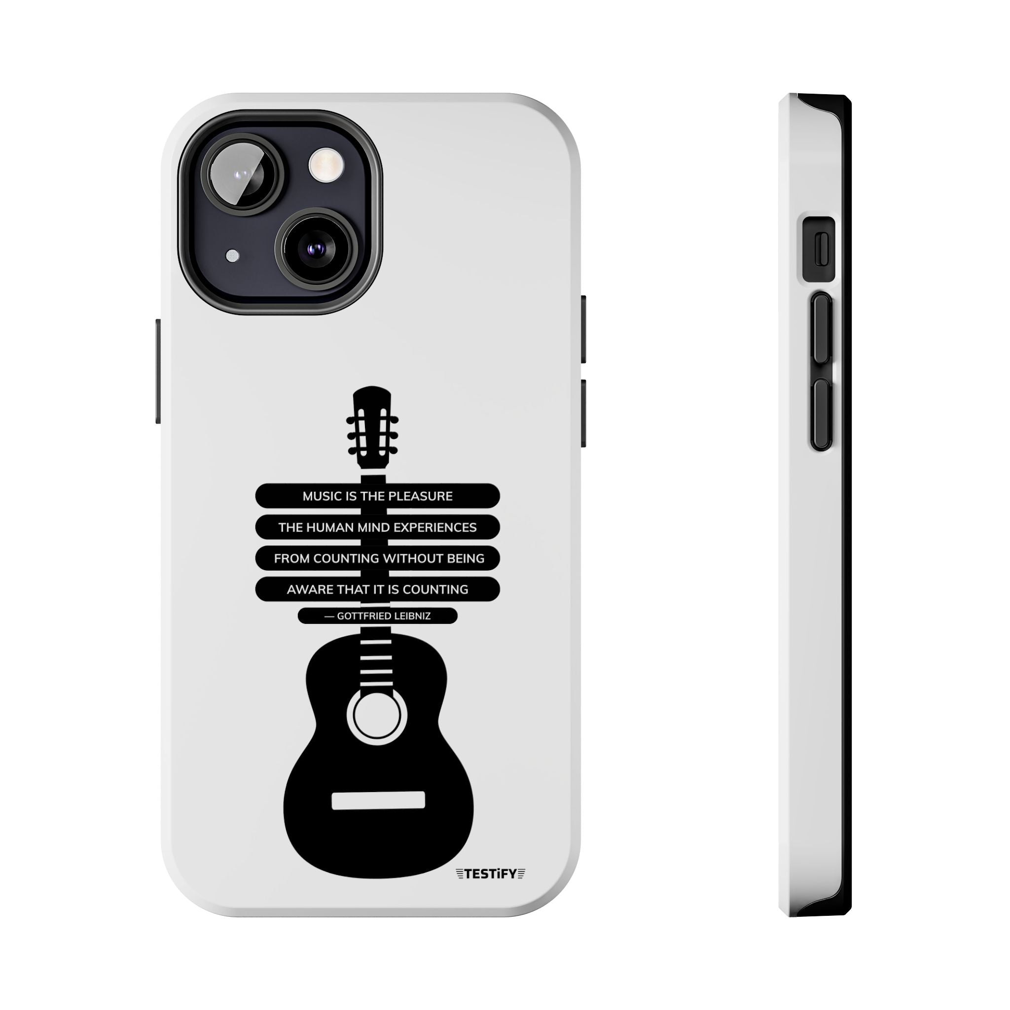 Guitar Quote Tough Phone Case — "Music is the Pleasure" Acoustic Design