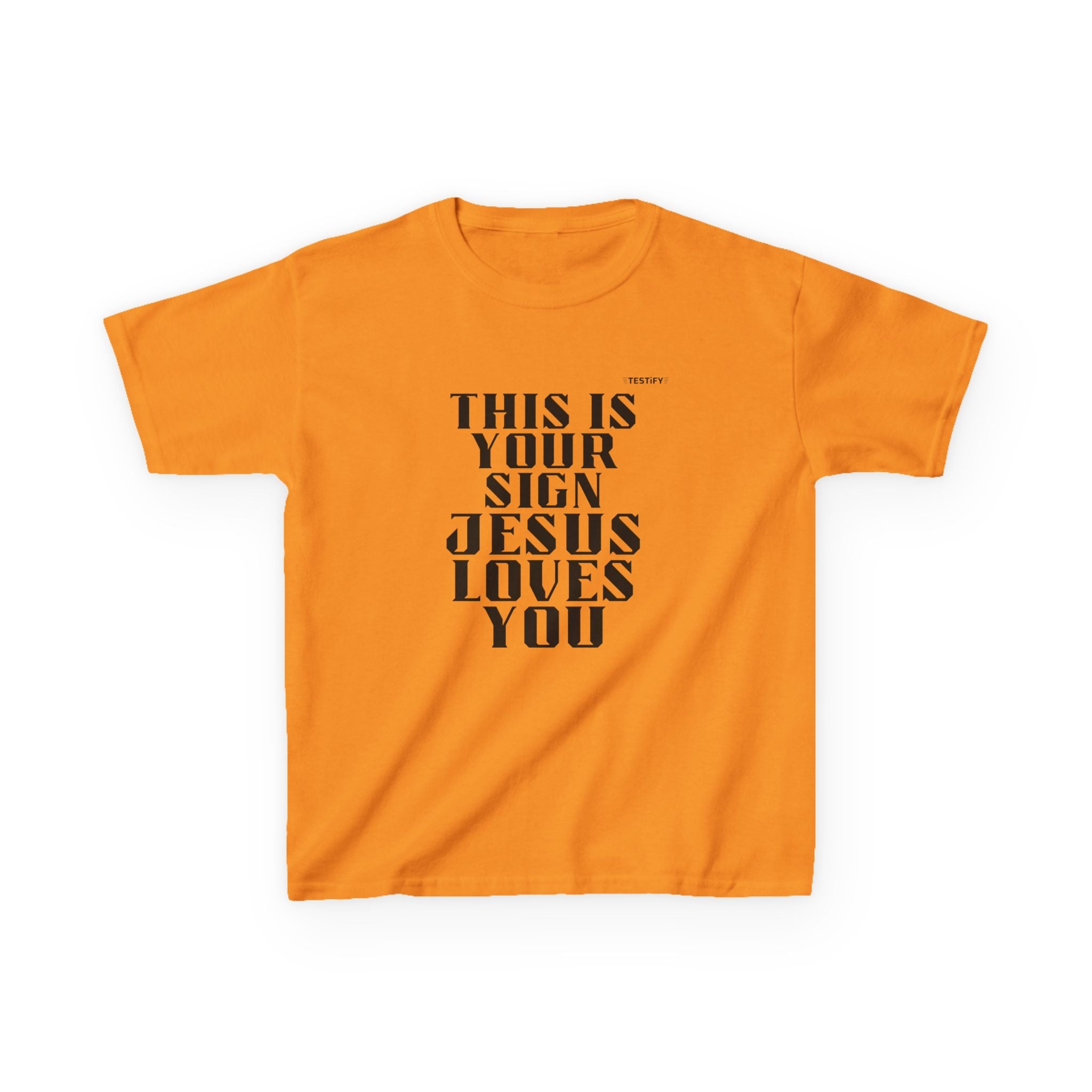 Kids T-Shirt — "This Is Your Sign: Jesus Loves You" Faith Graphic Tee