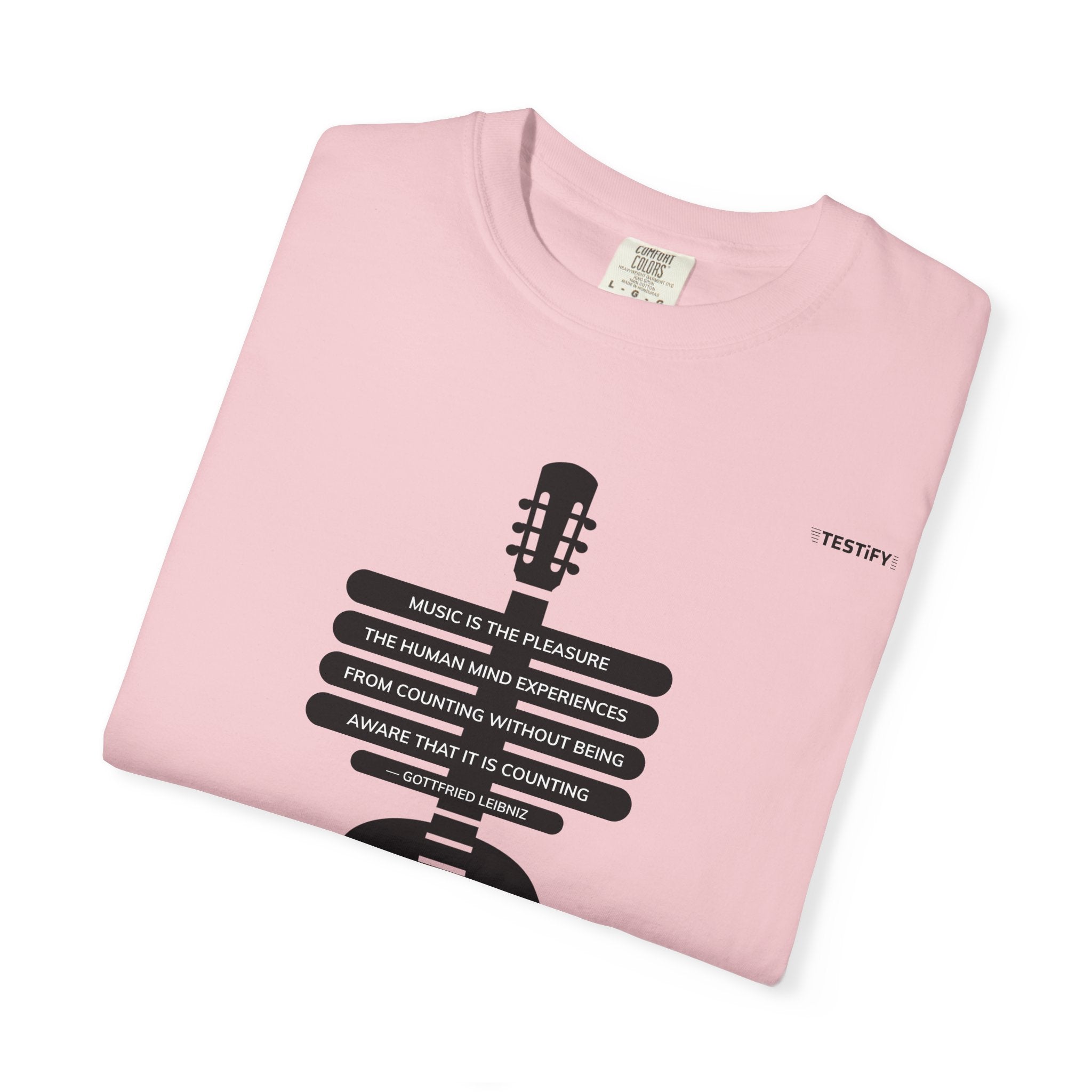 Acoustic Guitar Quote T-Shirt — "Music is the Pleasure" Graphic Tee