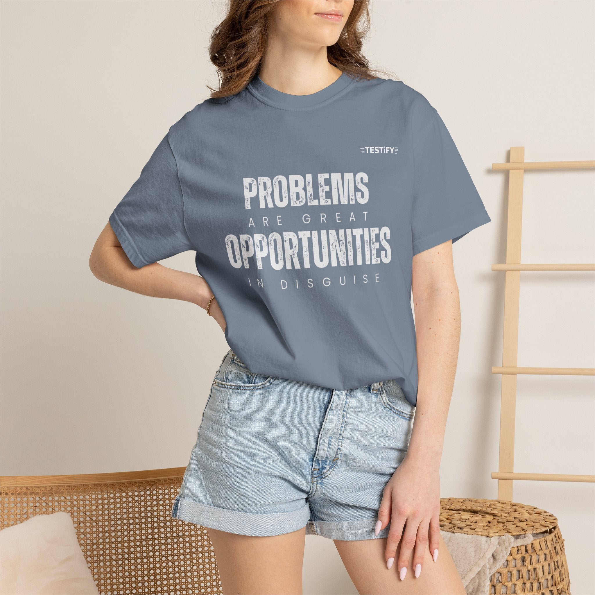 Problems Are Great Opportunities T-Shirt — Inspirational Quote Graphic Tee