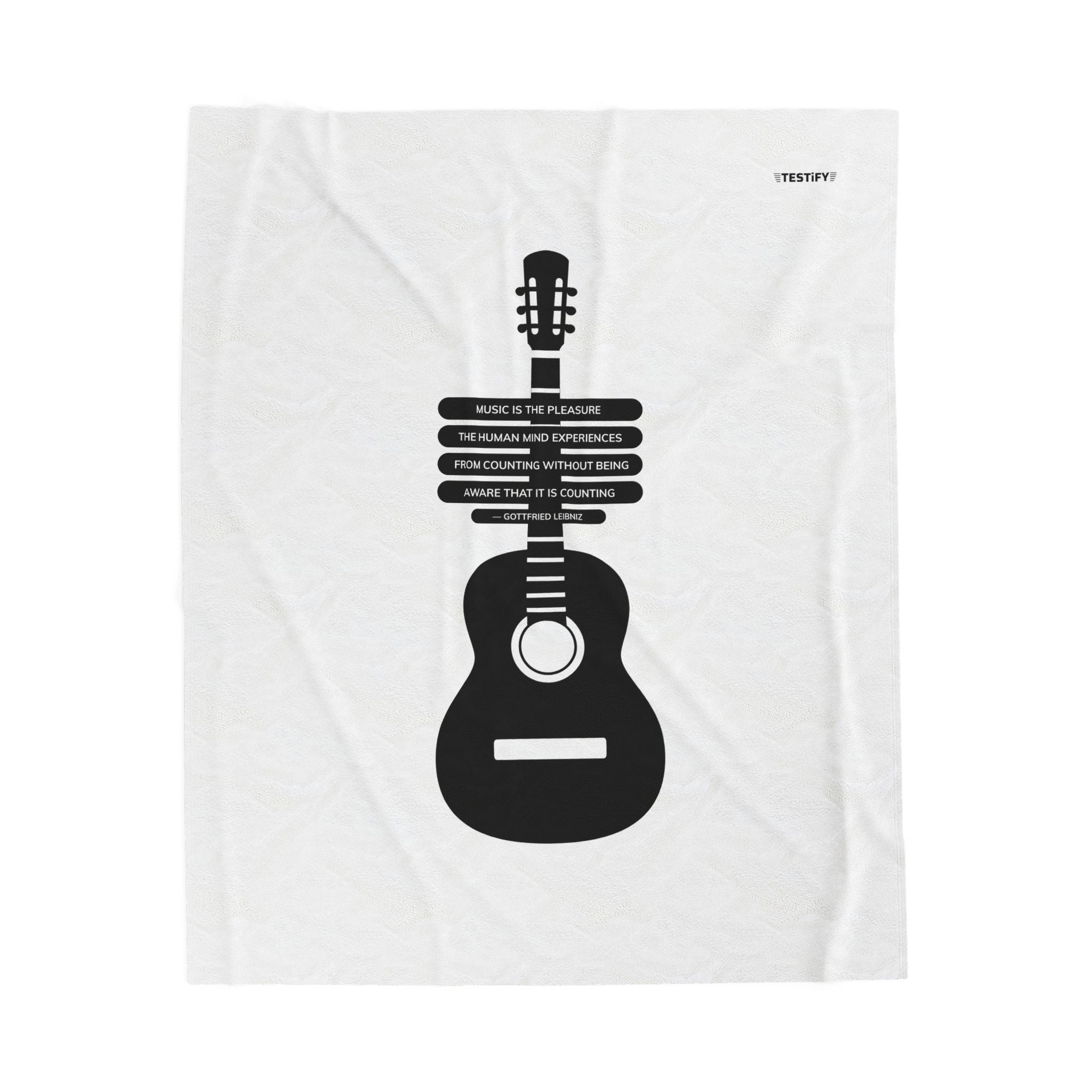 Acoustic Guitar Lyric Velveteen Blanket