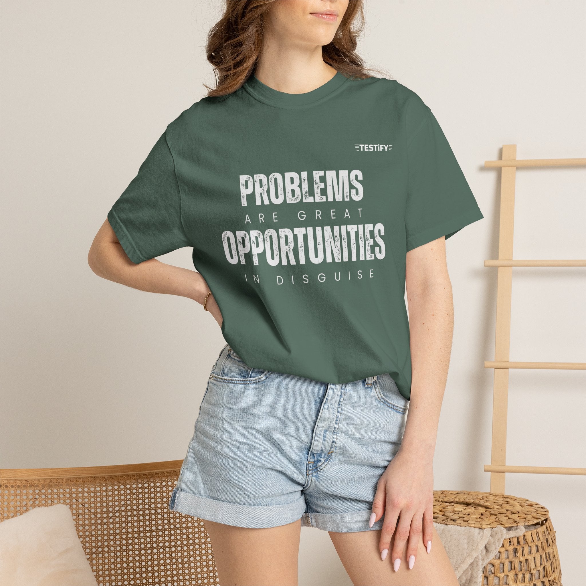 Problems Are Great Opportunities T-Shirt — Inspirational Quote Graphic Tee