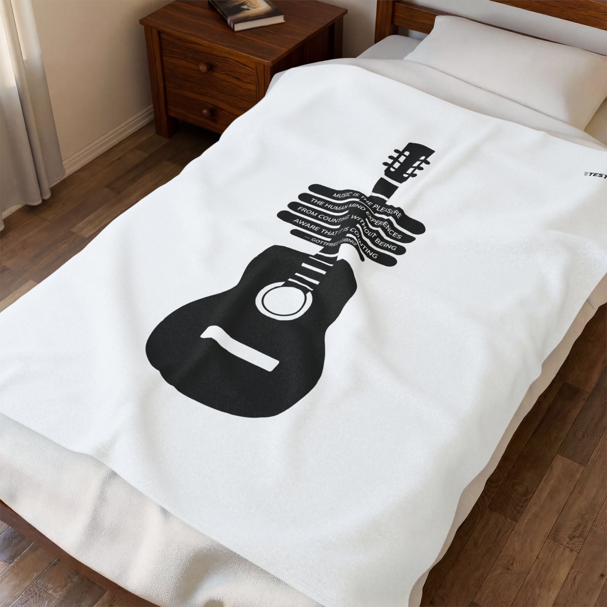 Acoustic Guitar Lyric Velveteen Blanket