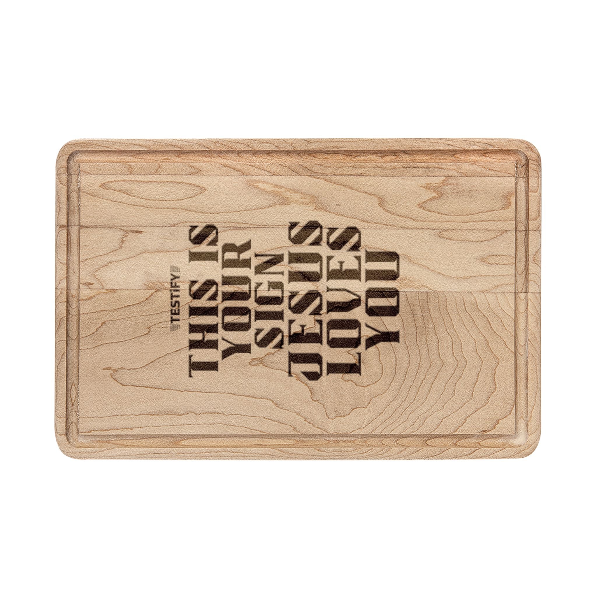 Engraved Wooden Cutting Board — "This Is Where I Keep You"