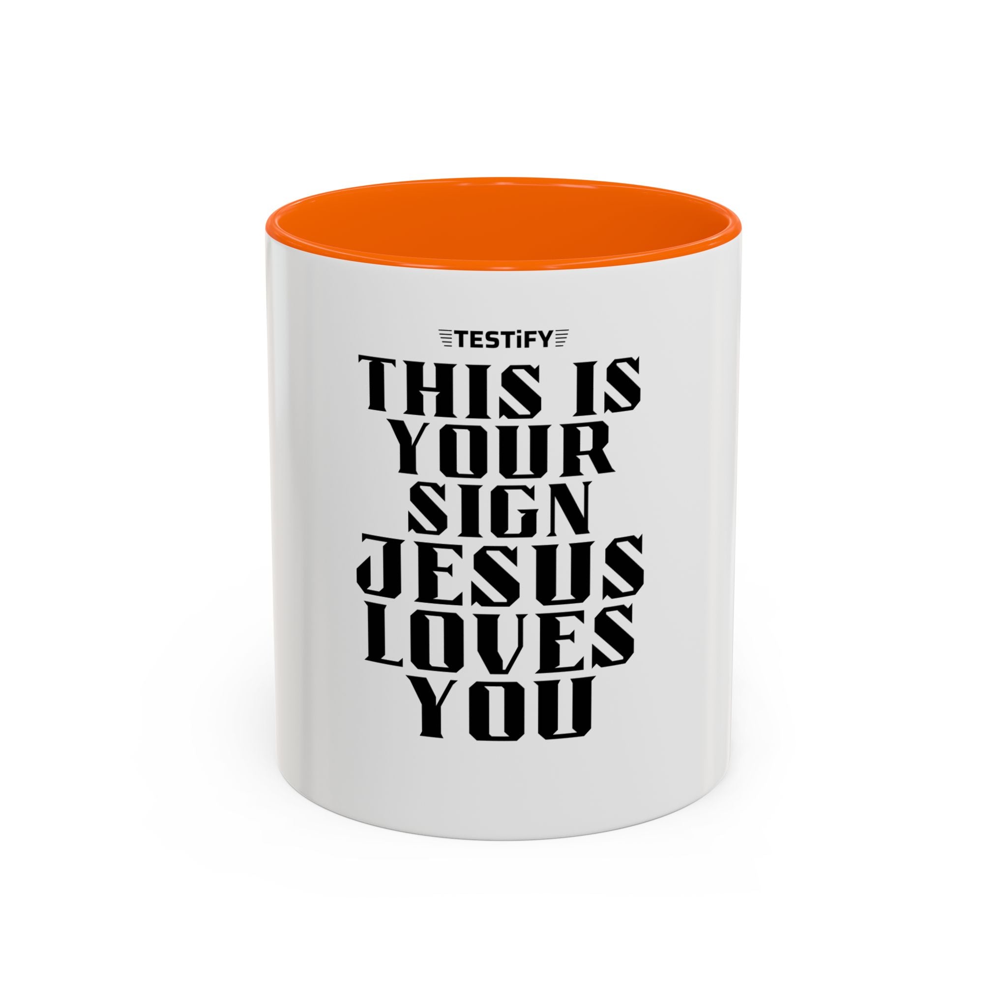 Jesus Loves You Coffee Mug — "This Is Your Sign" Accent Mug (11/15oz)
