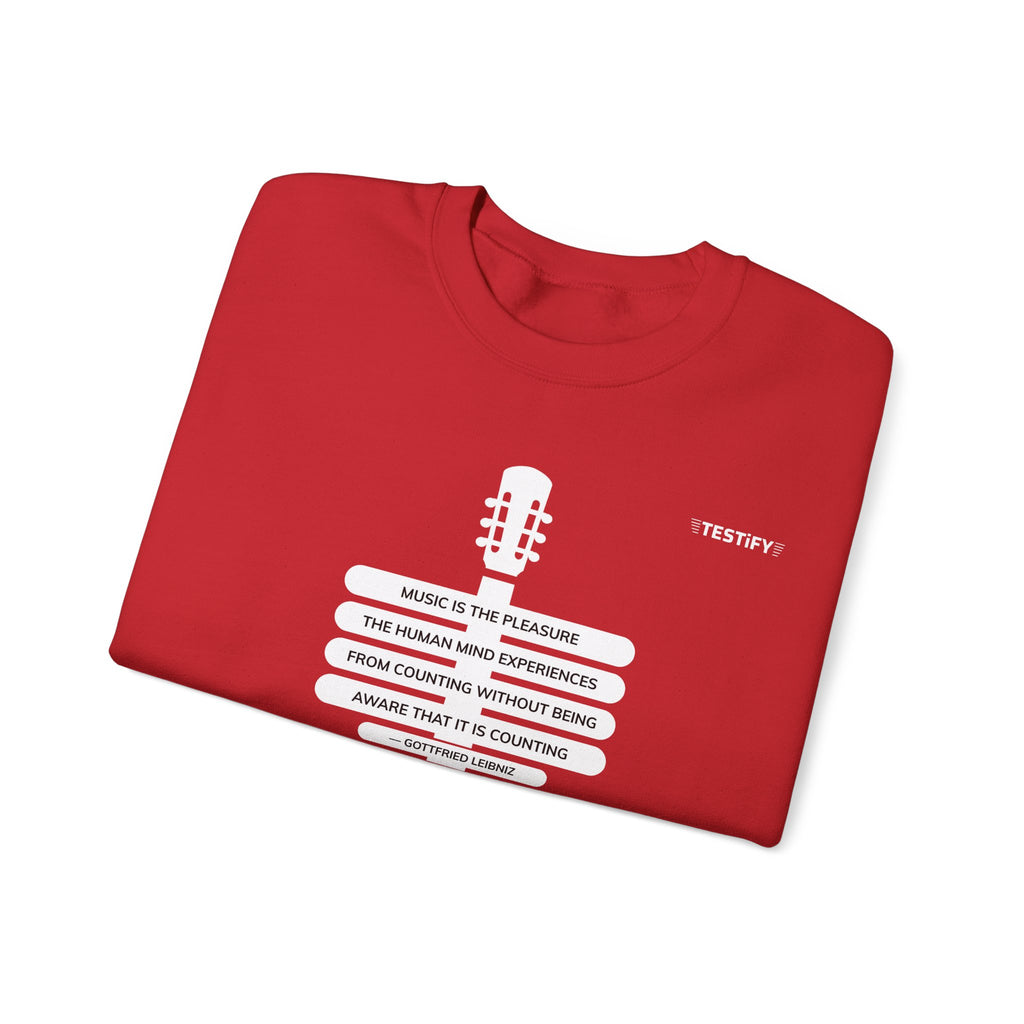Guitar Road Sign Sweatshirt — Acoustic Music Traveler Crewneck