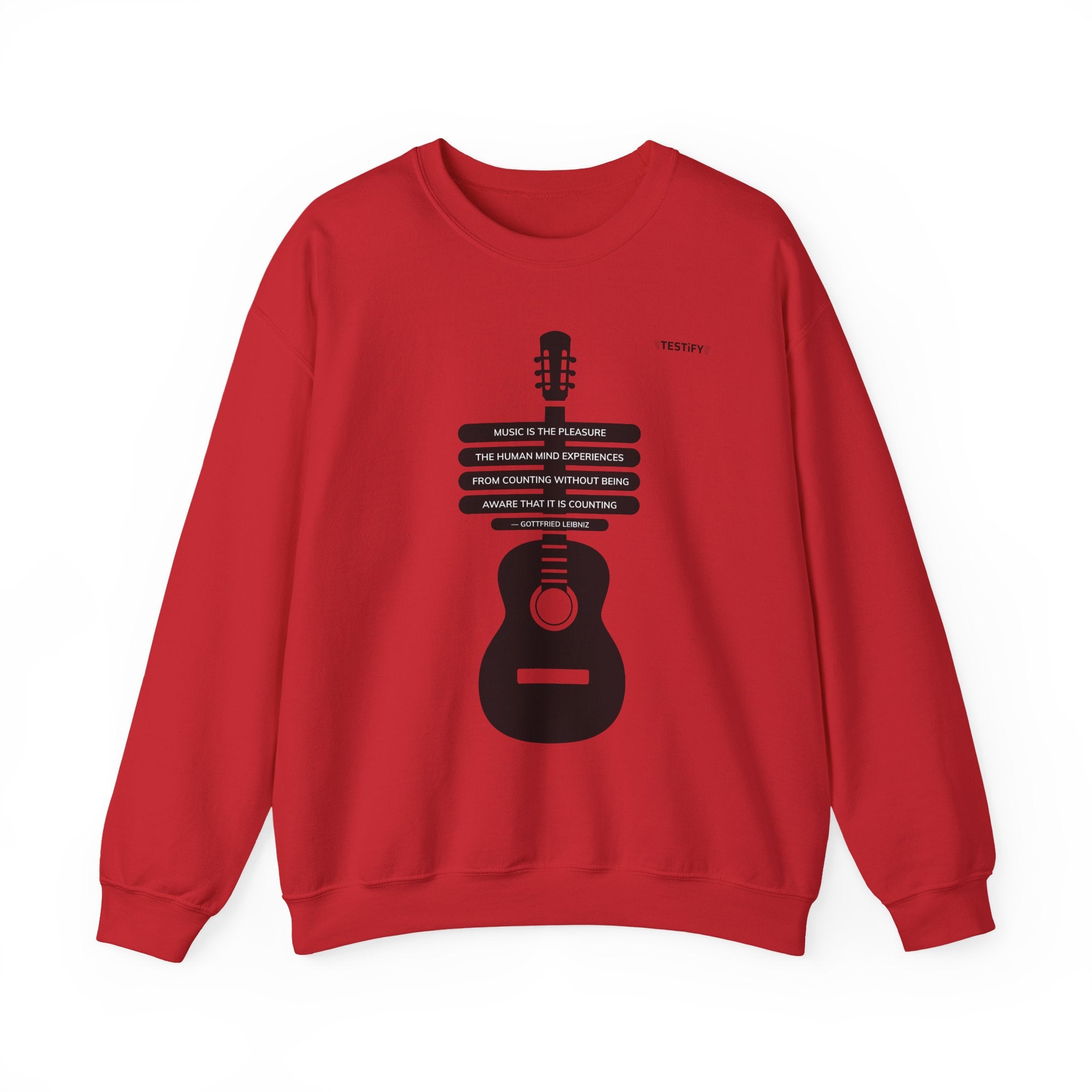 Guitar Skeleton Crewneck Sweatshirt — Modern Acoustic Music Tee