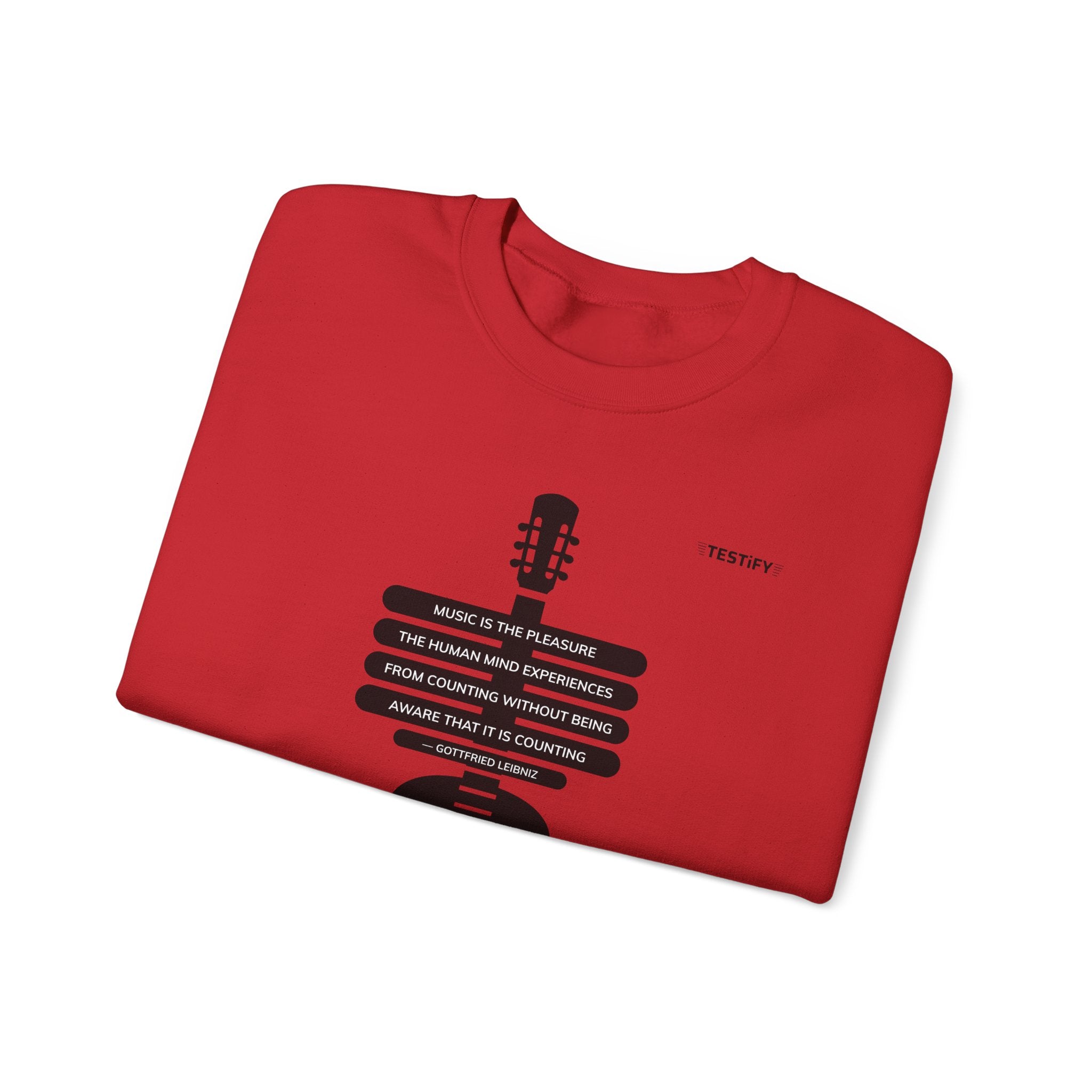 Guitar Skeleton Crewneck Sweatshirt — Modern Acoustic Music Tee