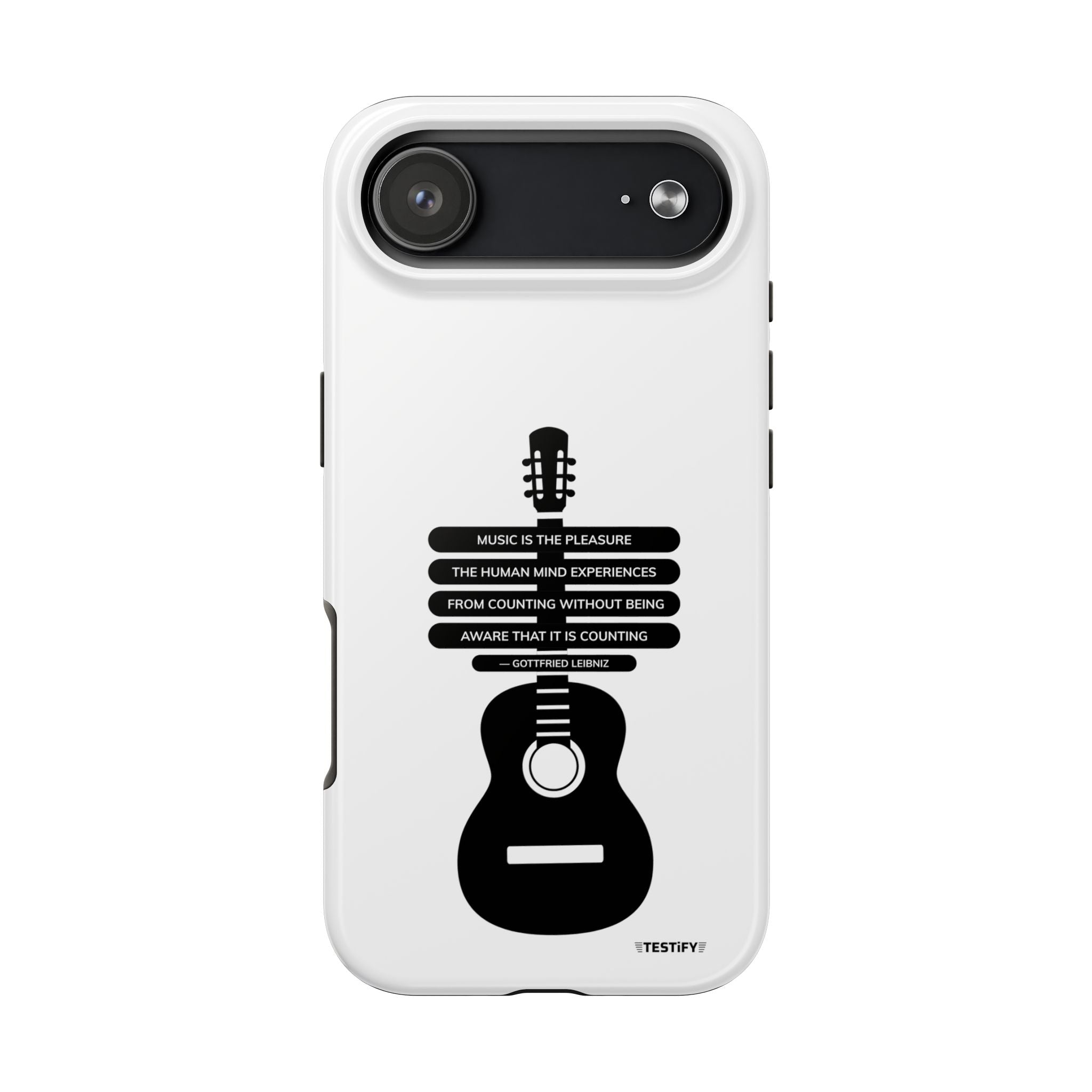Guitar Quote Tough Phone Case — "Music is the Pleasure" Acoustic Design