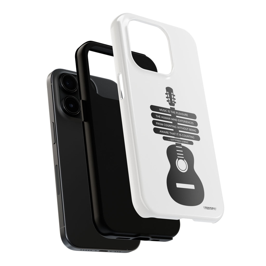 Guitar Quote Tough Phone Case — "Music is the Pleasure" Acoustic Design