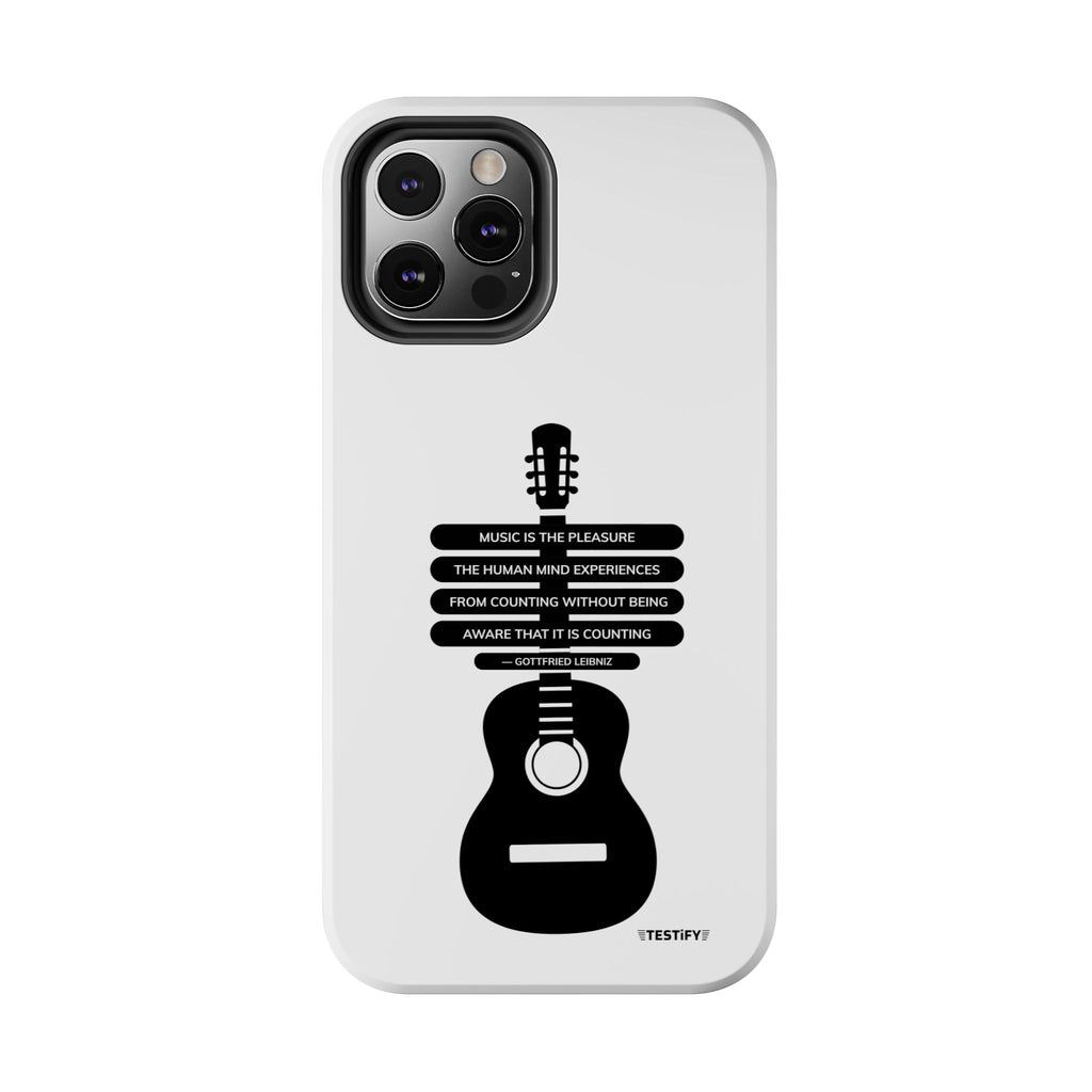Guitar Quote Tough Phone Case — "Music is the Pleasure" Acoustic Design