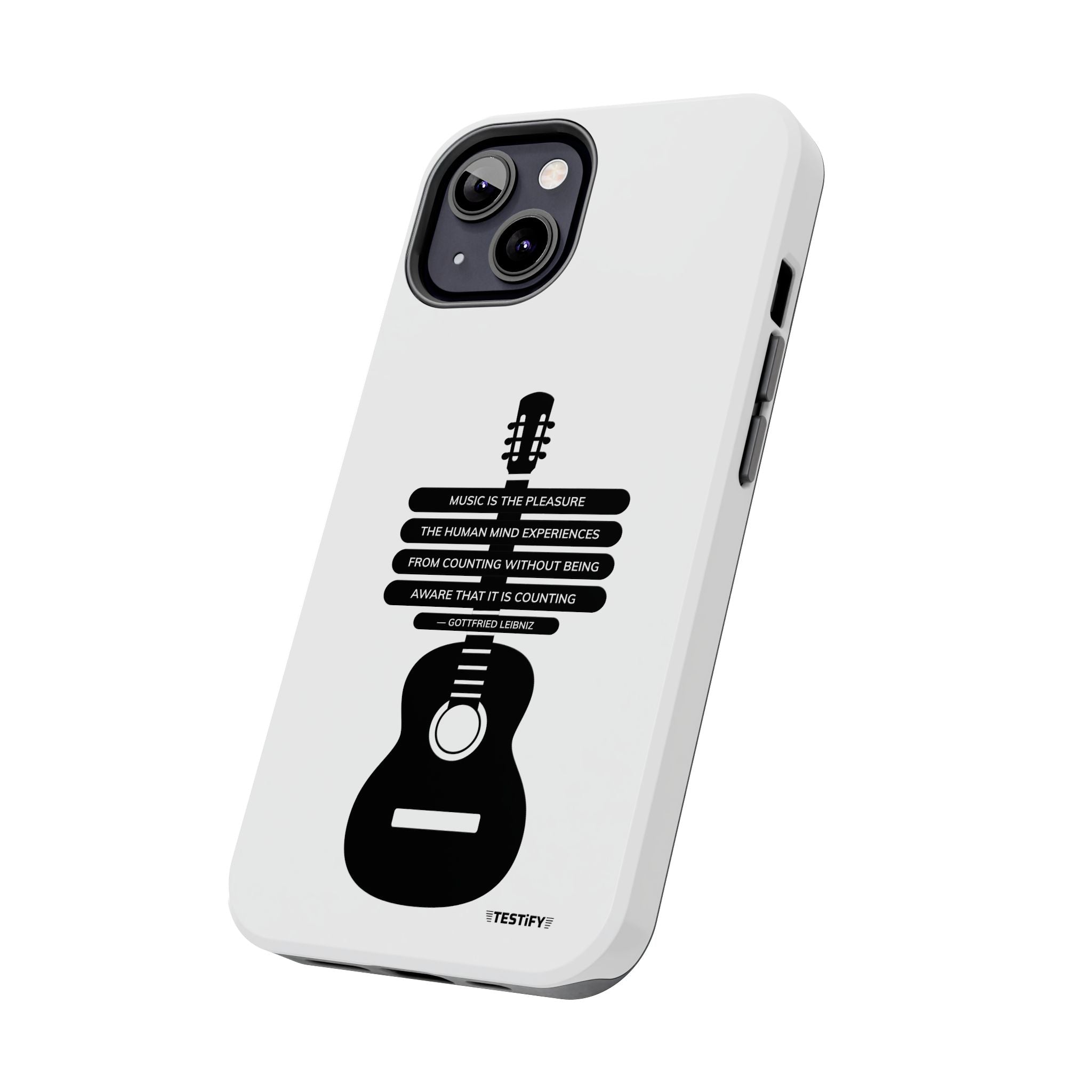 Guitar Quote Tough Phone Case — "Music is the Pleasure" Acoustic Design