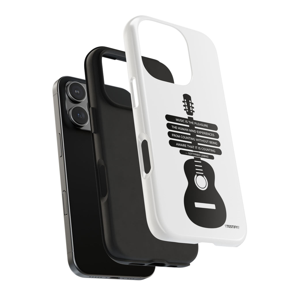 Guitar Quote Tough Phone Case — "Music is the Pleasure" Acoustic Design