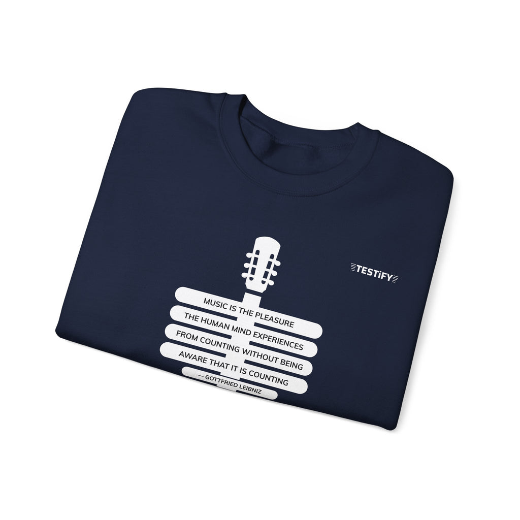 Guitar Road Sign Sweatshirt — Acoustic Music Traveler Crewneck