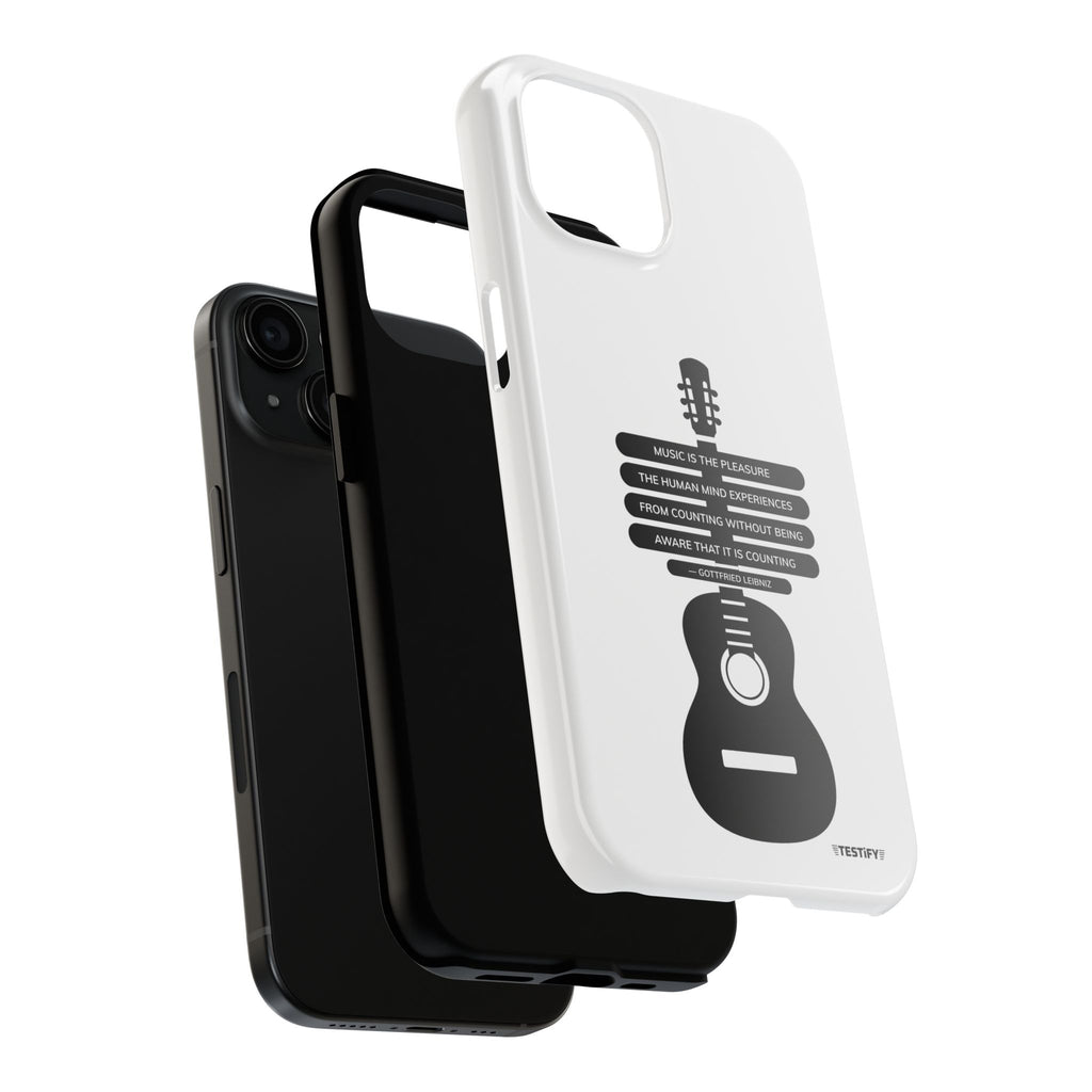 Guitar Quote Tough Phone Case — "Music is the Pleasure" Acoustic Design