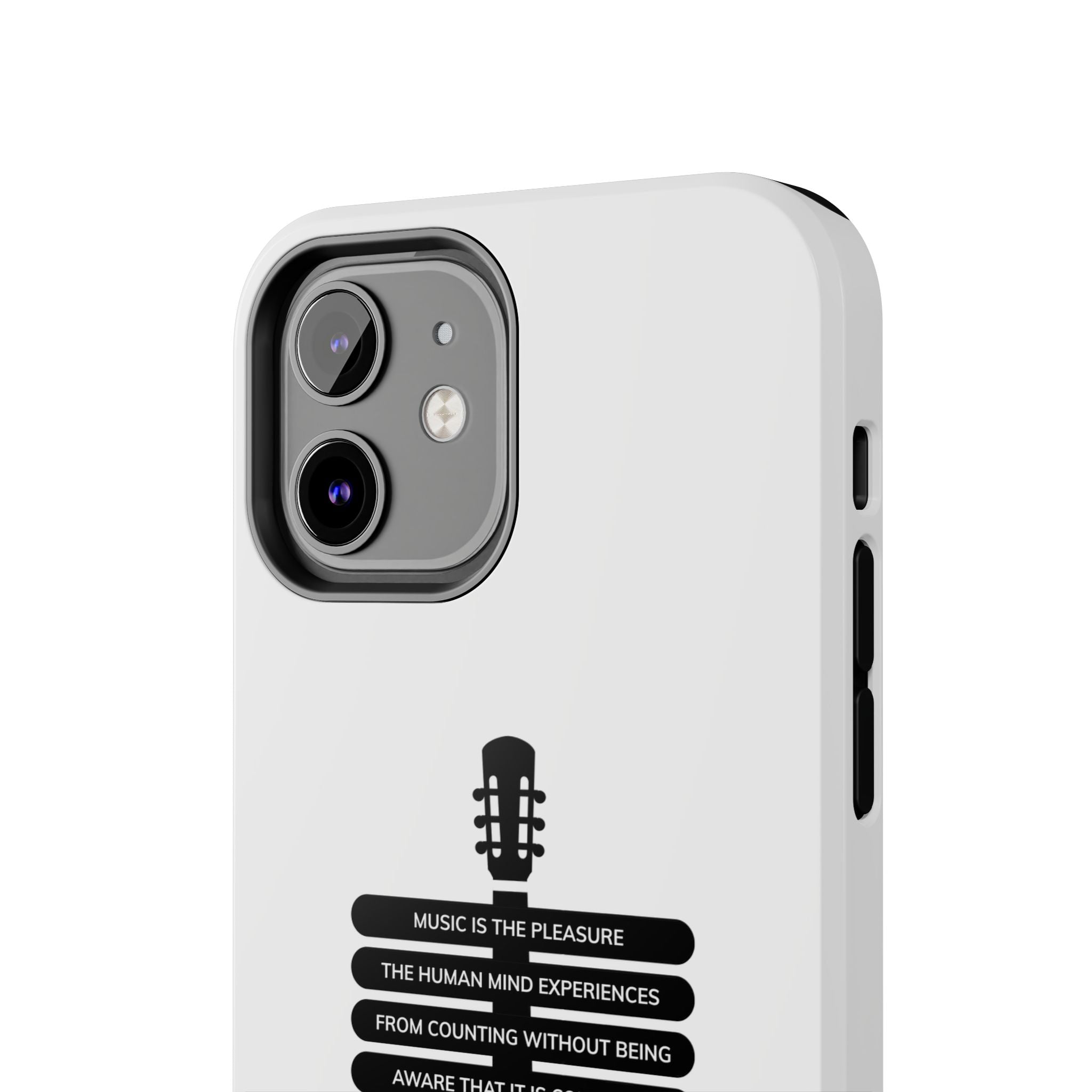 Guitar Quote Tough Phone Case — "Music is the Pleasure" Acoustic Design