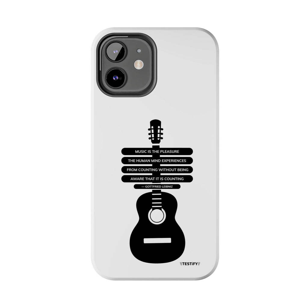 Guitar Quote Tough Phone Case — "Music is the Pleasure" Acoustic Design