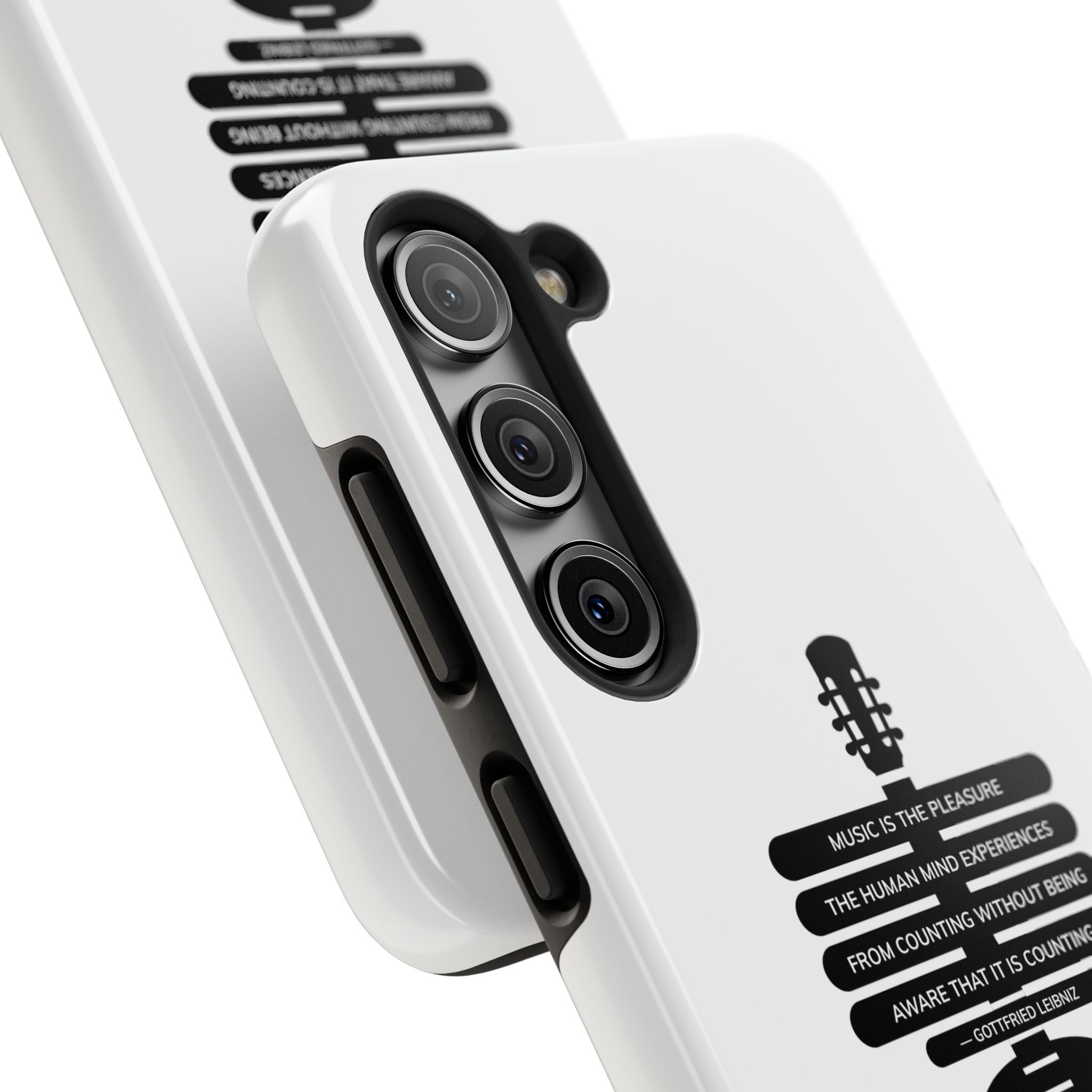 Guitar Quote Tough Phone Case — "Music is the Pleasure" Acoustic Design