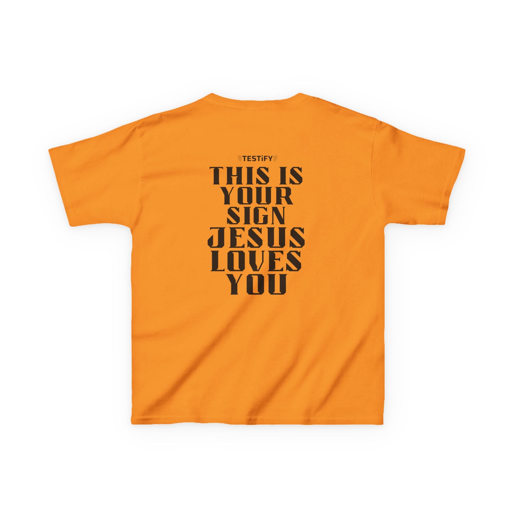 Kids T-Shirt — "This Is Your Sign: Jesus Loves You" Faith Graphic Tee