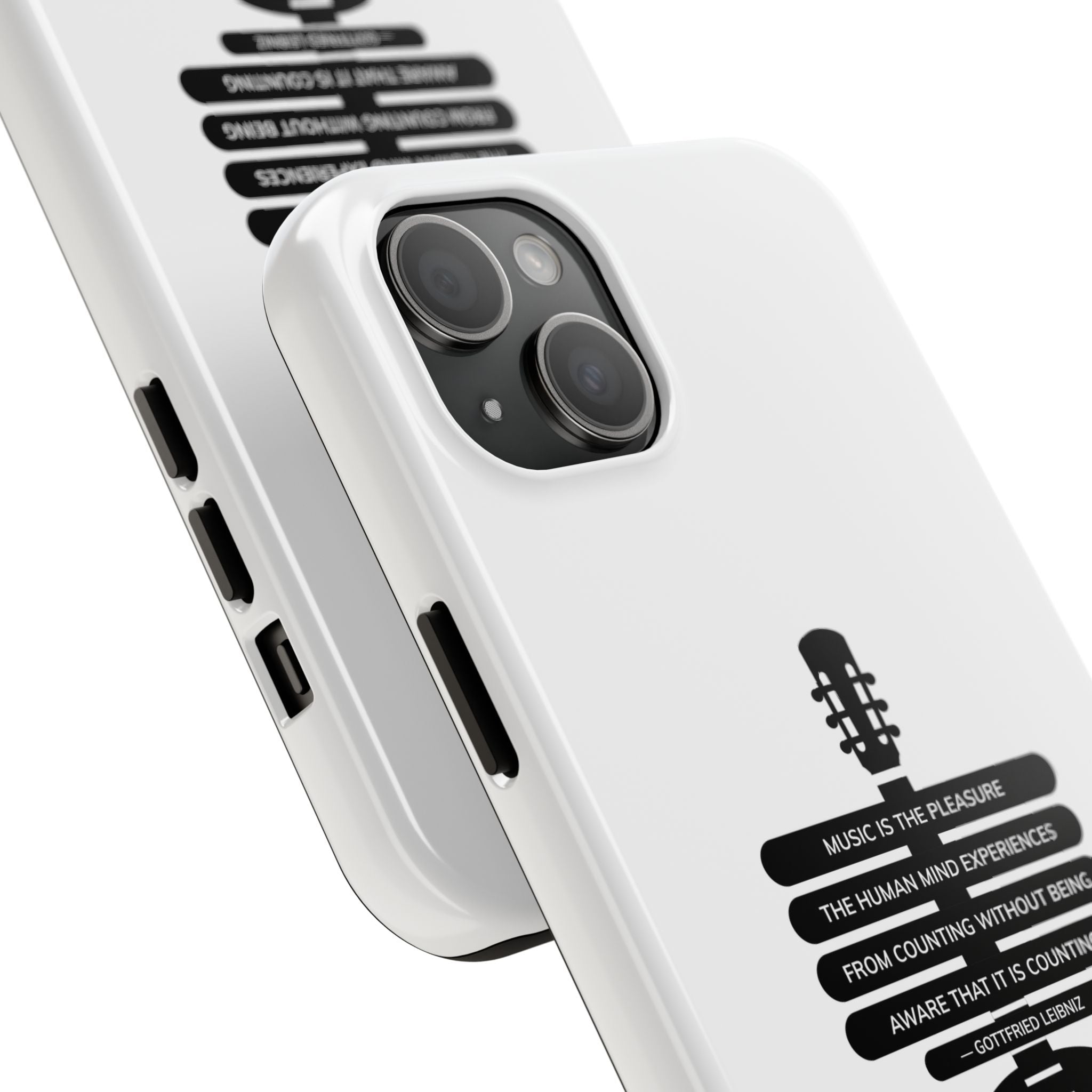 Guitar Quote Tough Phone Case — "Music is the Pleasure" Acoustic Design