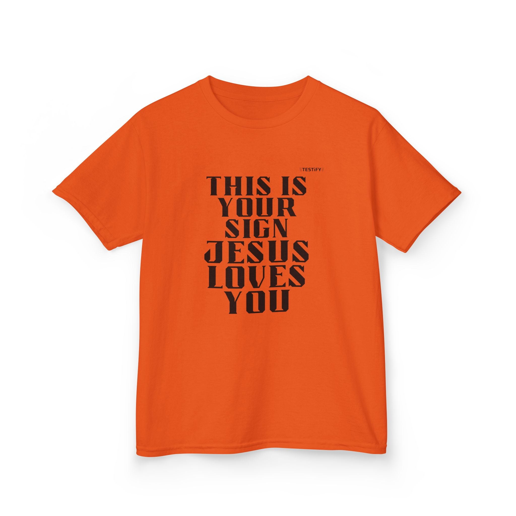 Kids T-Shirt — "This Is Your Sign: Jesus Loves You" Faith Graphic Tee