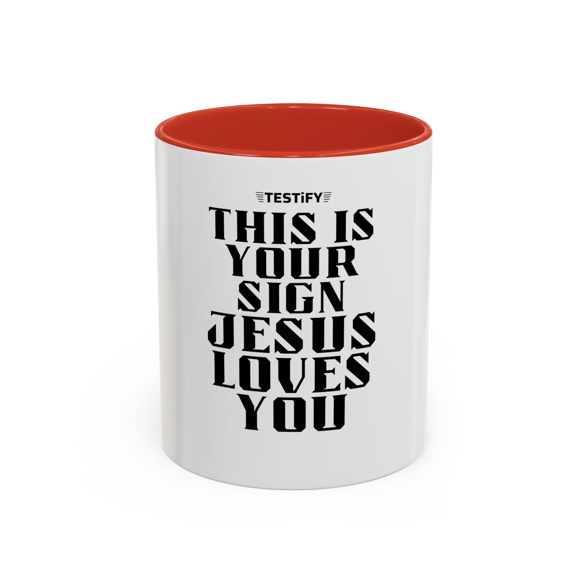 Jesus Loves You Coffee Mug — "This Is Your Sign" Accent Mug (11/15oz)
