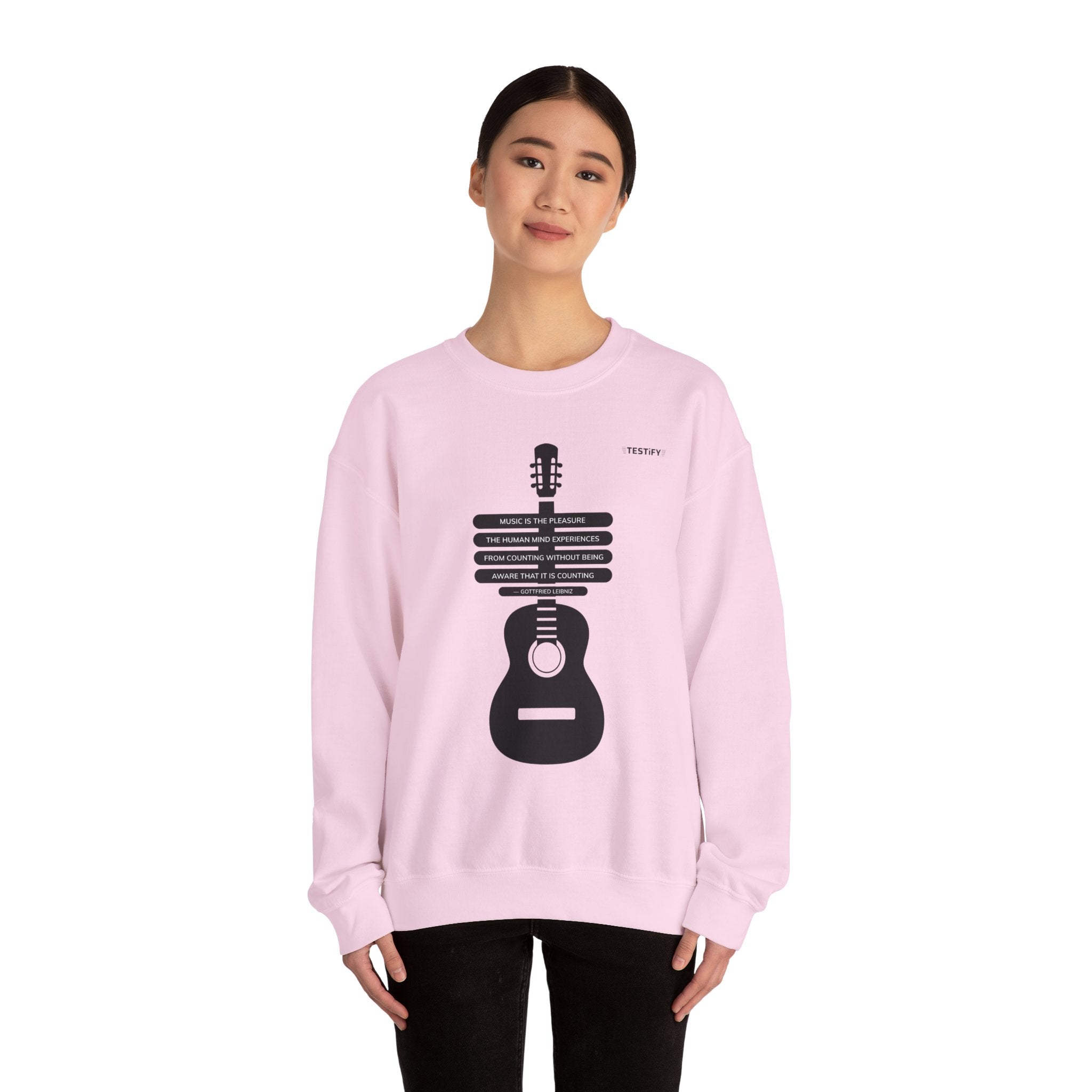 Guitar Skeleton Crewneck Sweatshirt — Modern Acoustic Music Tee