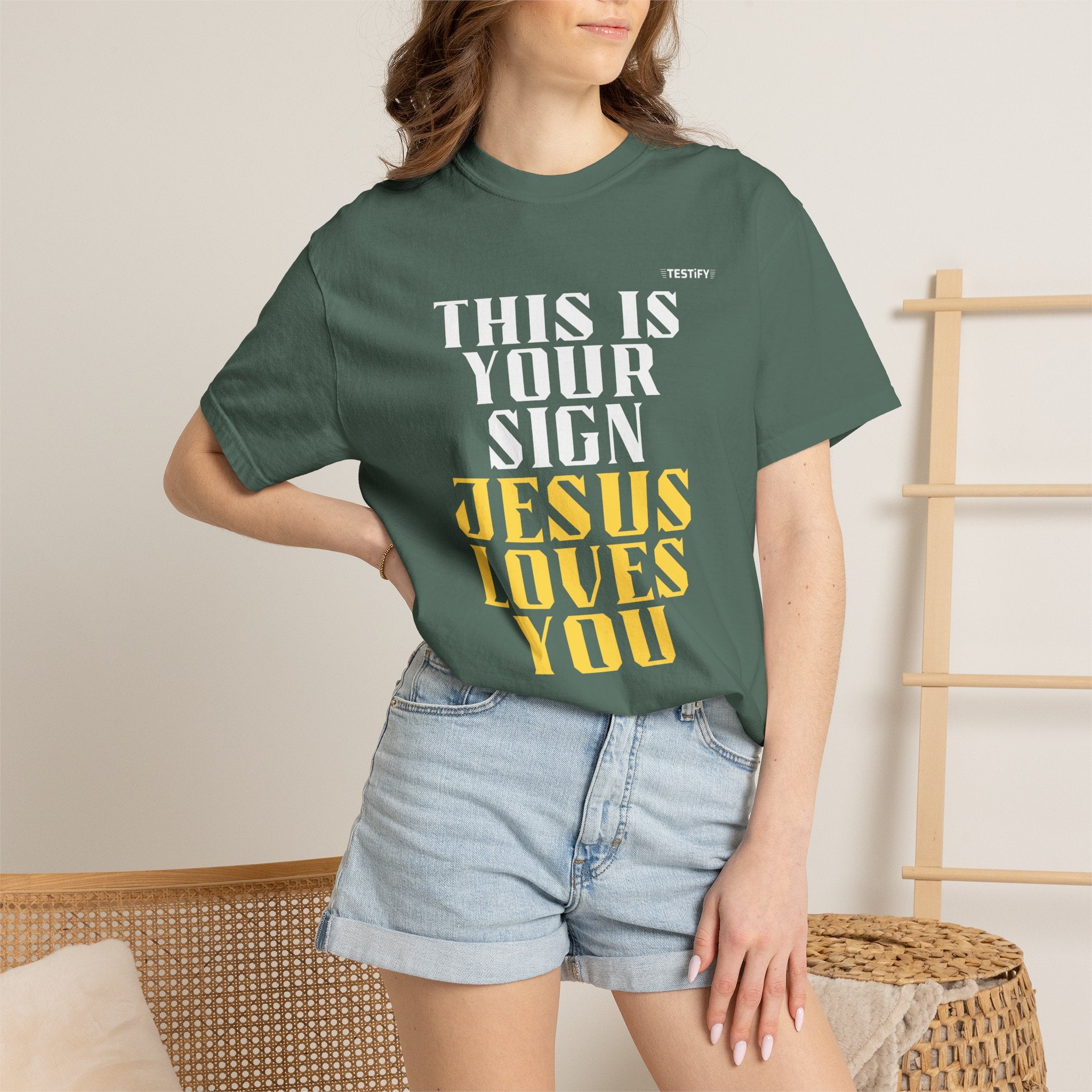 Jesus Loves You Tee — "This Is Your Sign" Christian Message T-Shirt