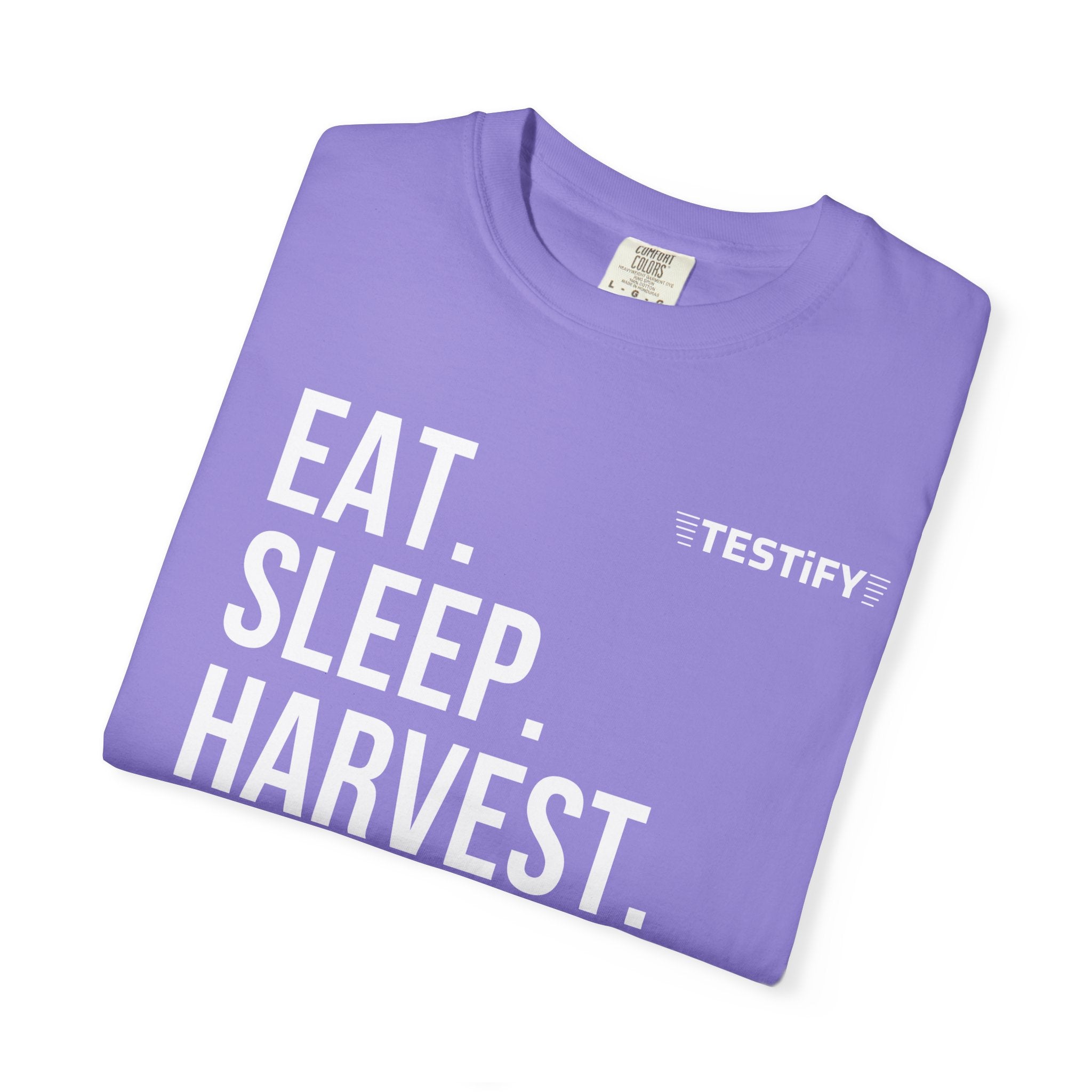 Harvest Mission T-Shirt — "Eat. Sleep. Harvest. Repeat." Christian Faith Tee