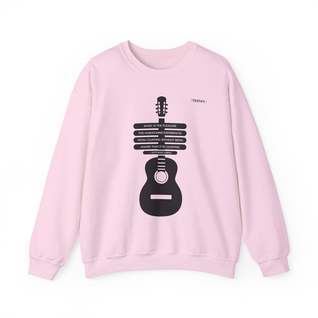 Guitar Skeleton Crewneck Sweatshirt — Modern Acoustic Music Tee