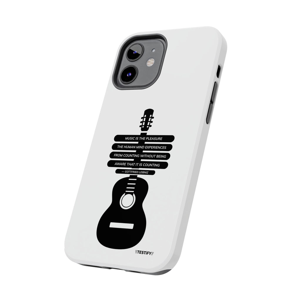 Guitar Quote Tough Phone Case — "Music is the Pleasure" Acoustic Design