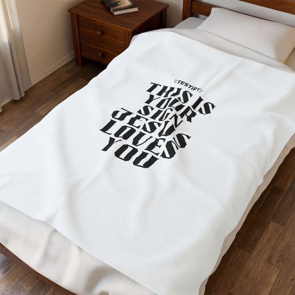 This Is Your Sign Velveteen Plush Blanket