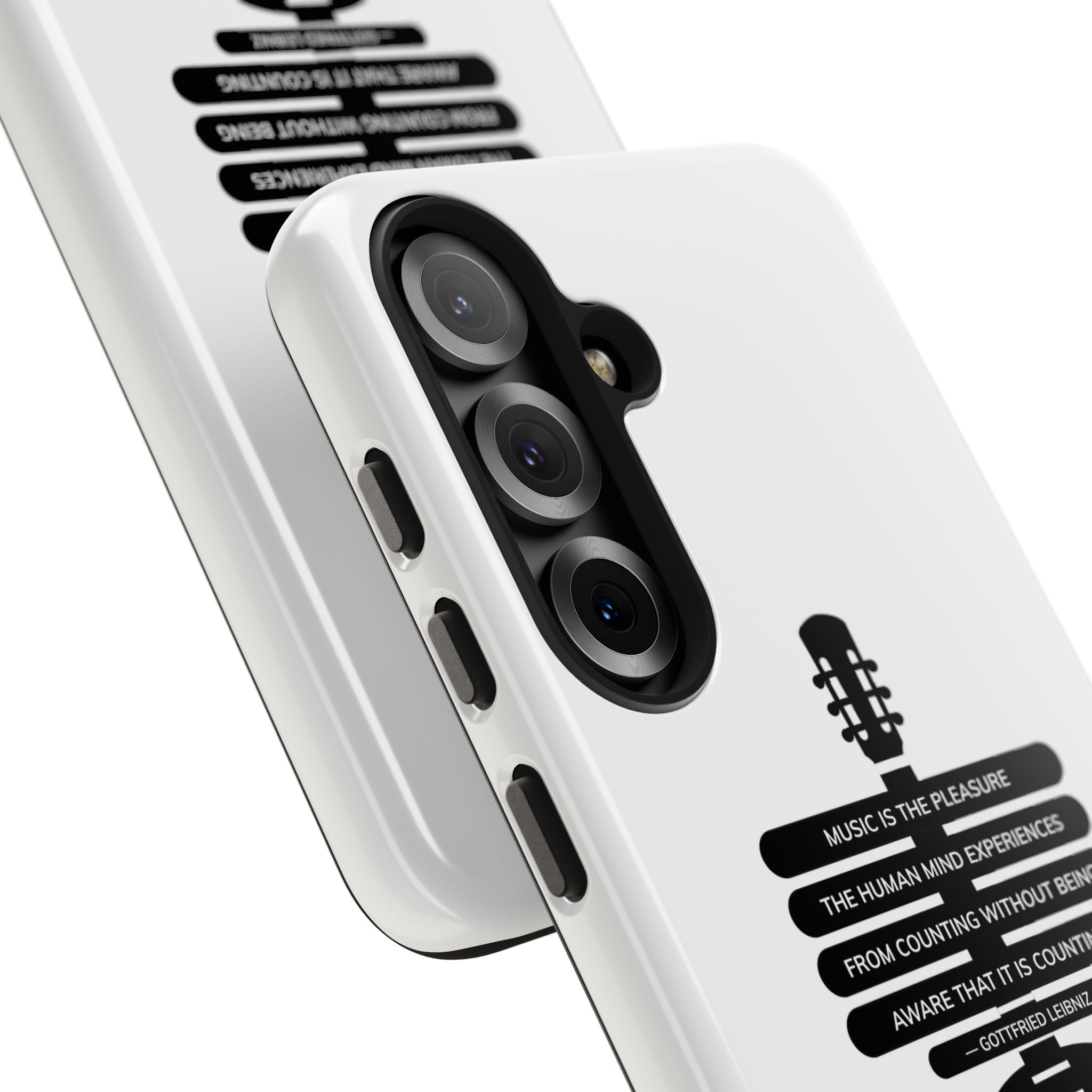 Guitar Quote Tough Phone Case — "Music is the Pleasure" Acoustic Design