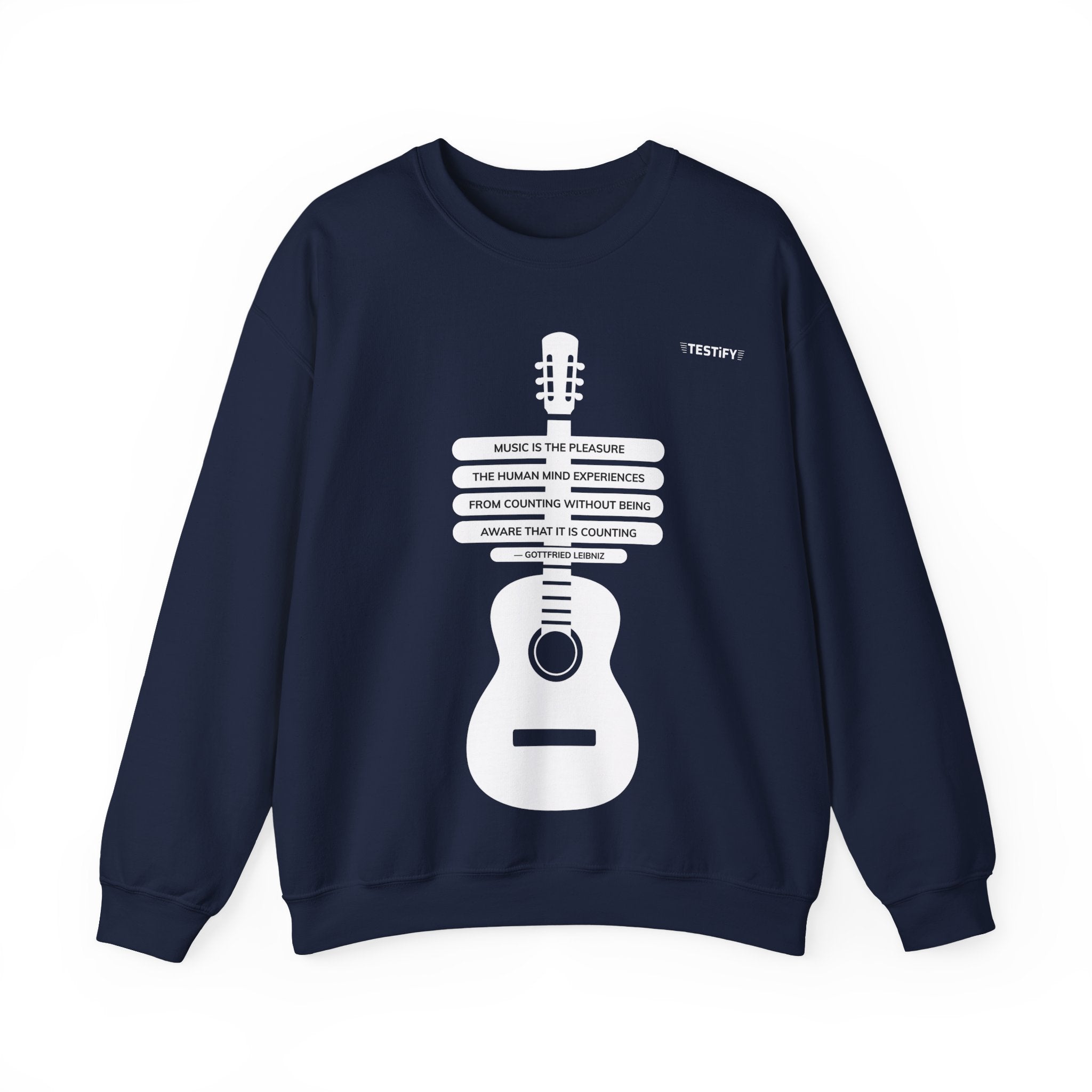 Guitar Road Sign Sweatshirt — Acoustic Music Traveler Crewneck